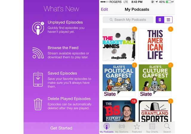 iOS Podcasts app