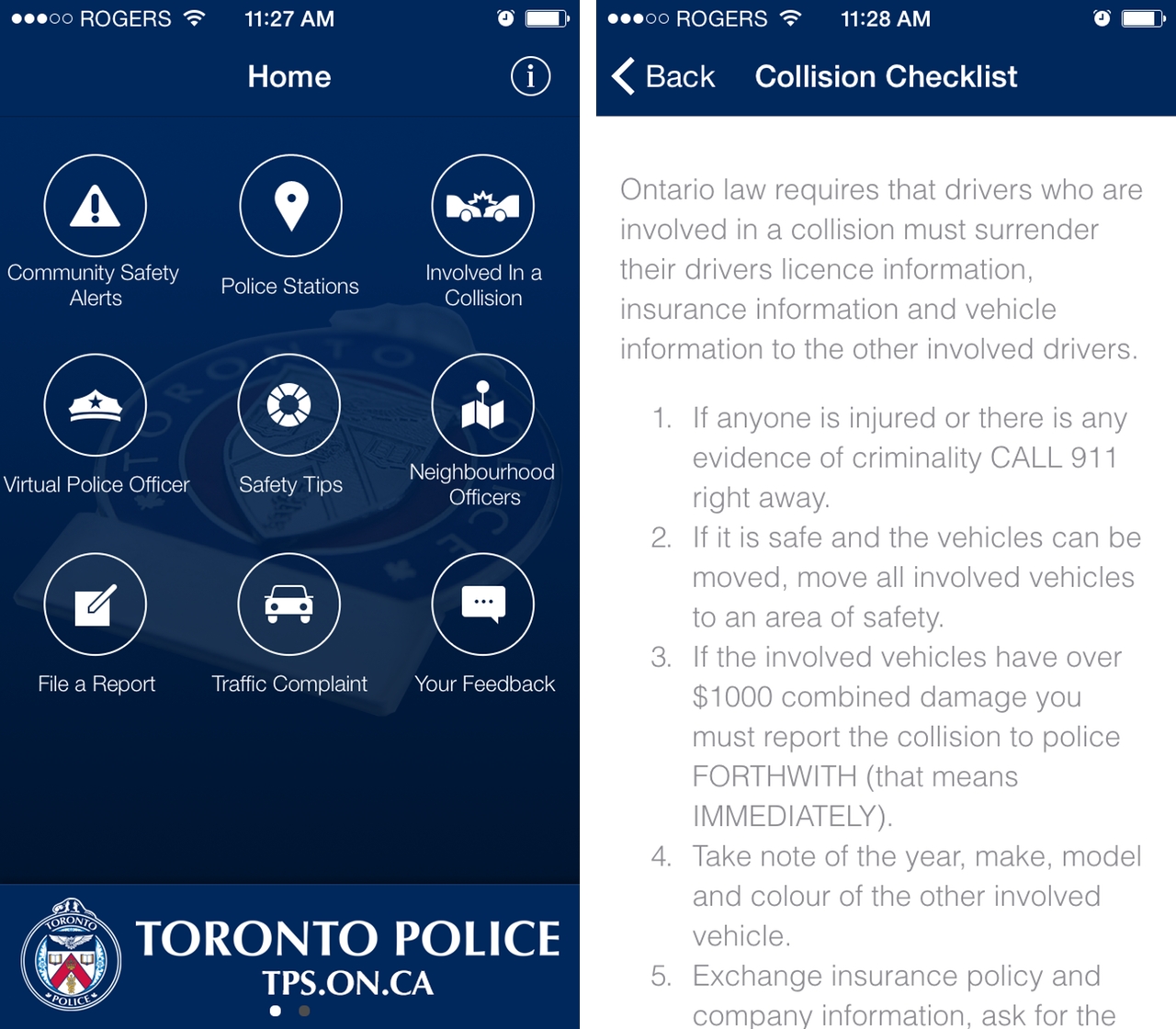 Toronto Police Services Mobile App