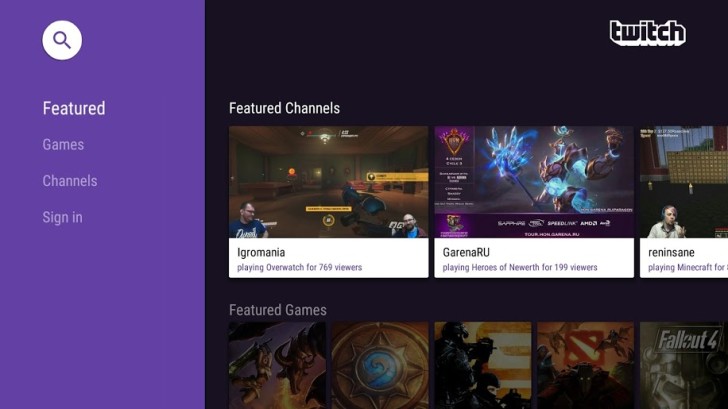 Android TV Twitch