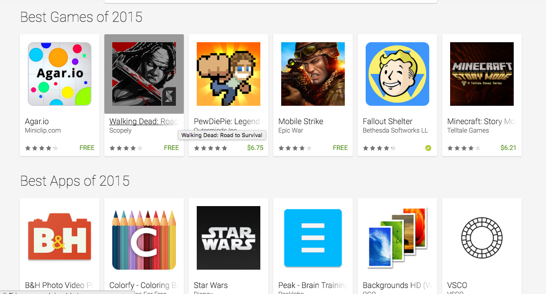 Google Play Store Best of 2015