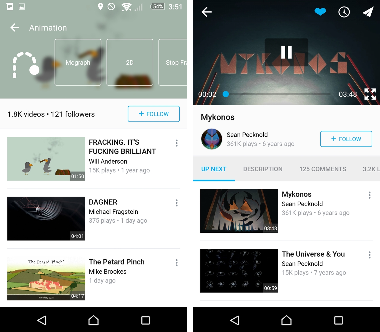 Vimeo Android Redesign