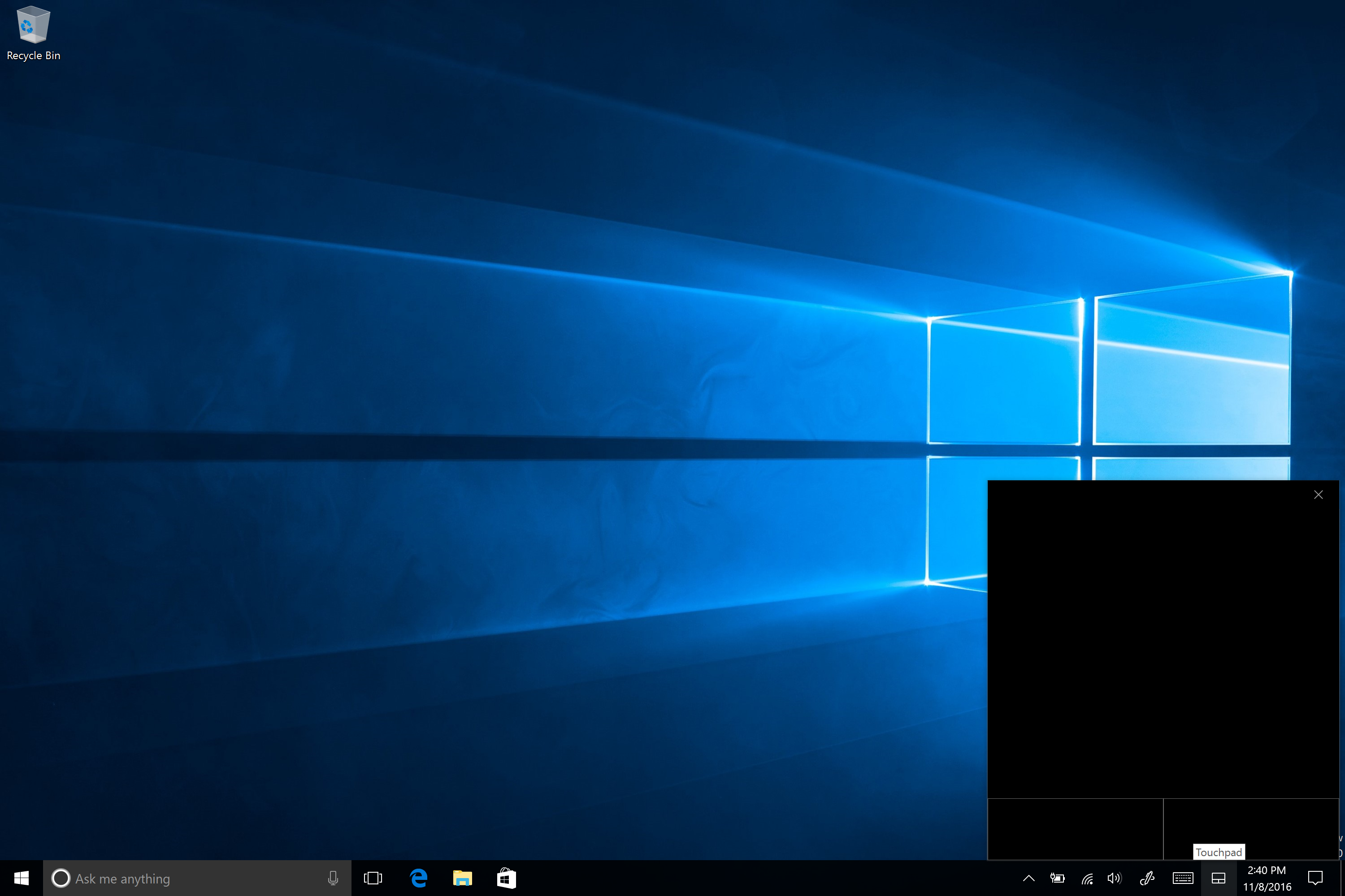 Windows 10's new virtual track pad