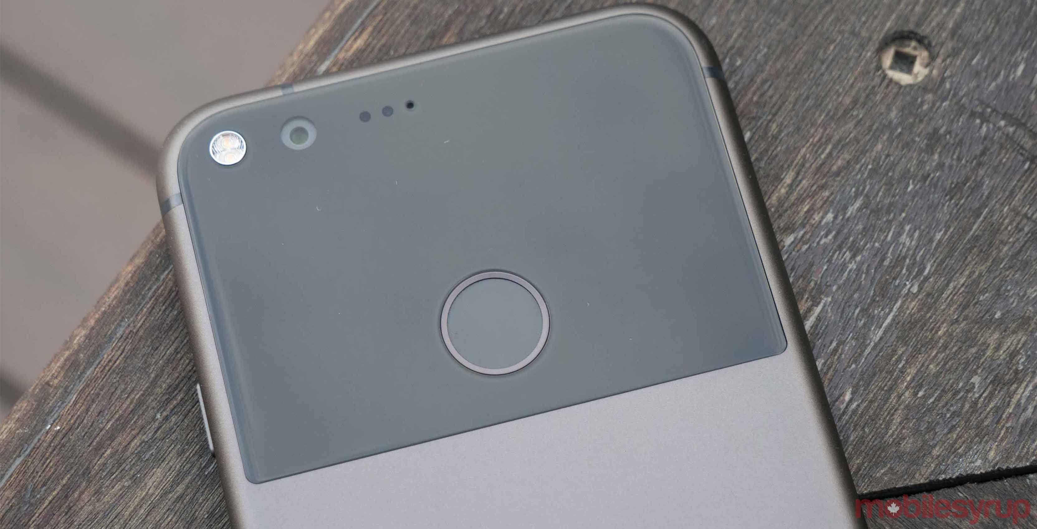The back of the Google Pixel