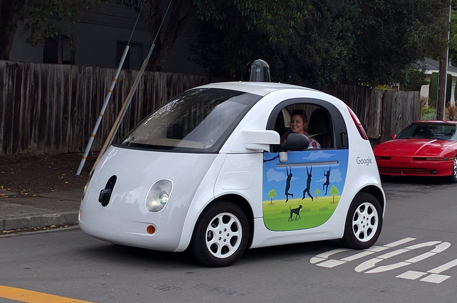 Waymo Driverless Car on road
