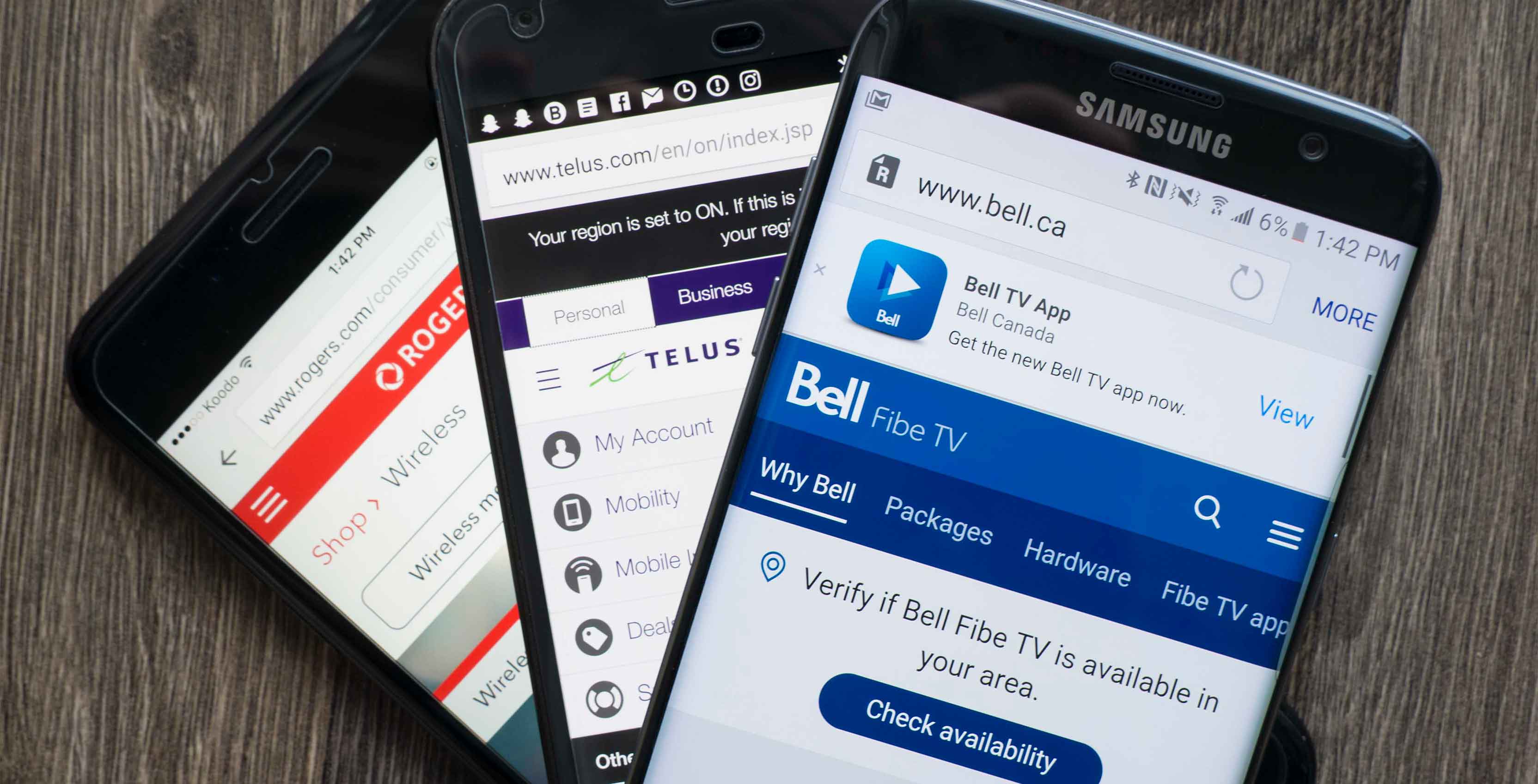 bell telus rogers websites on phones - unlocking revenue canada