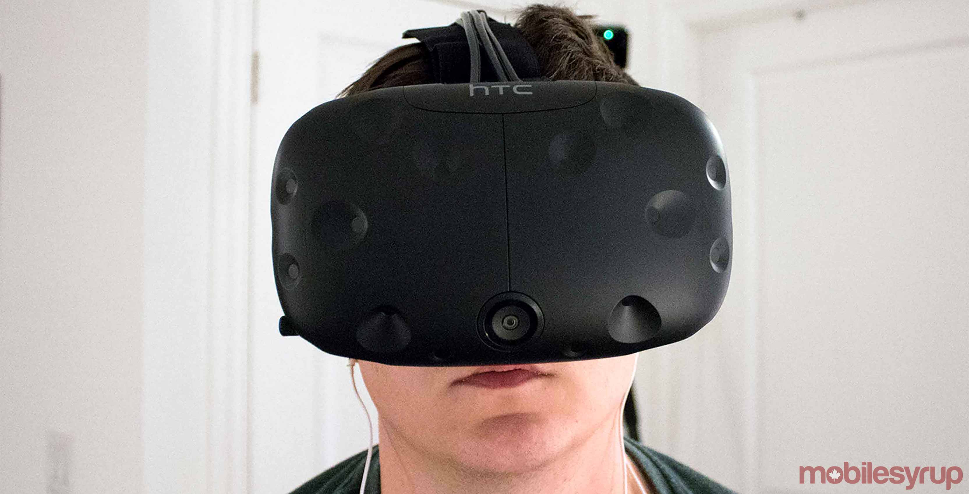 Guy wearing the HTC Vive VR