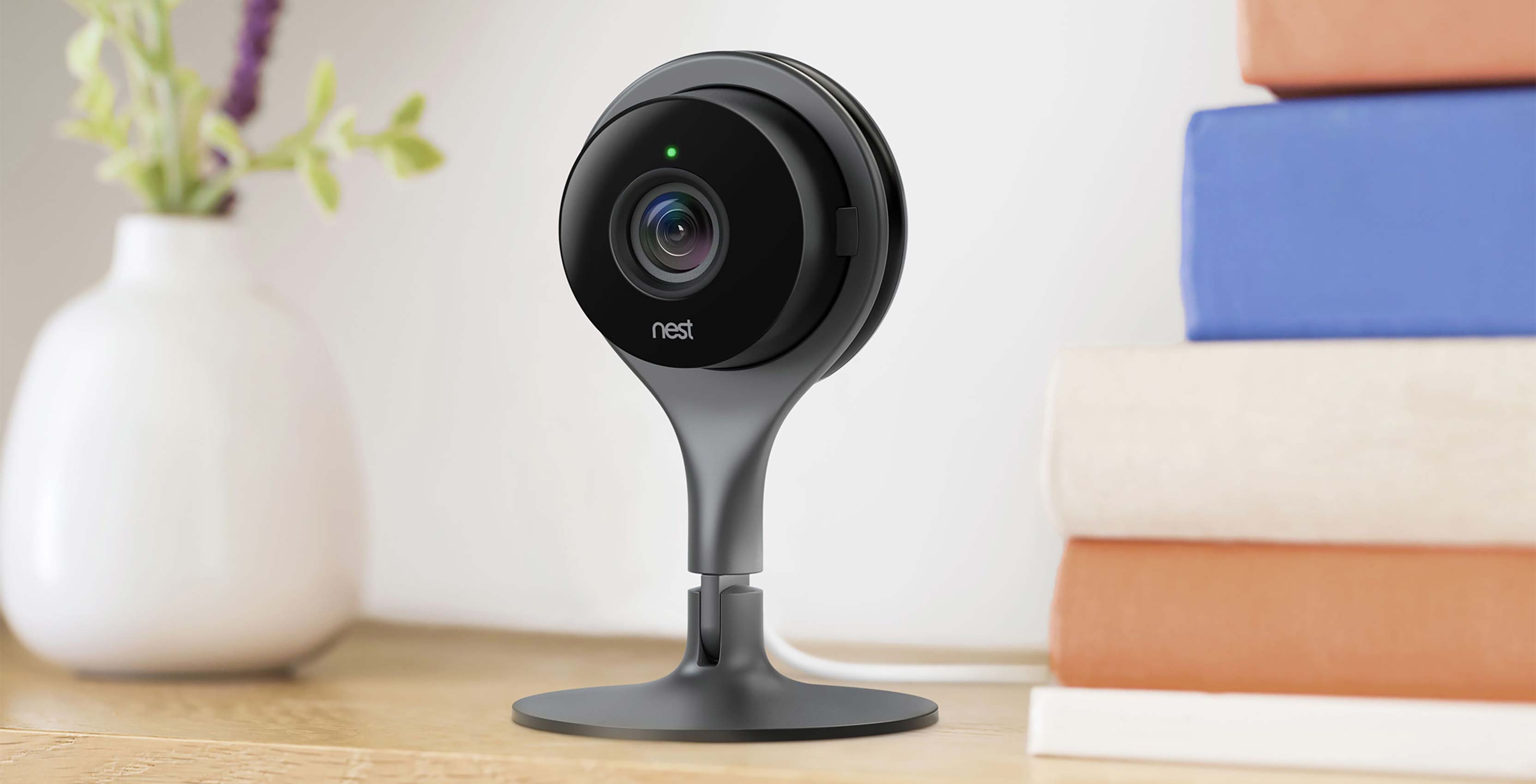 Stock photo of nest cam sitting on a table