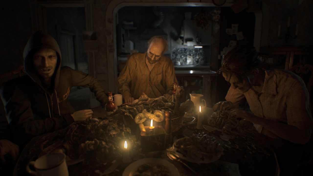 Resident Evil 7 screenshot of insane family