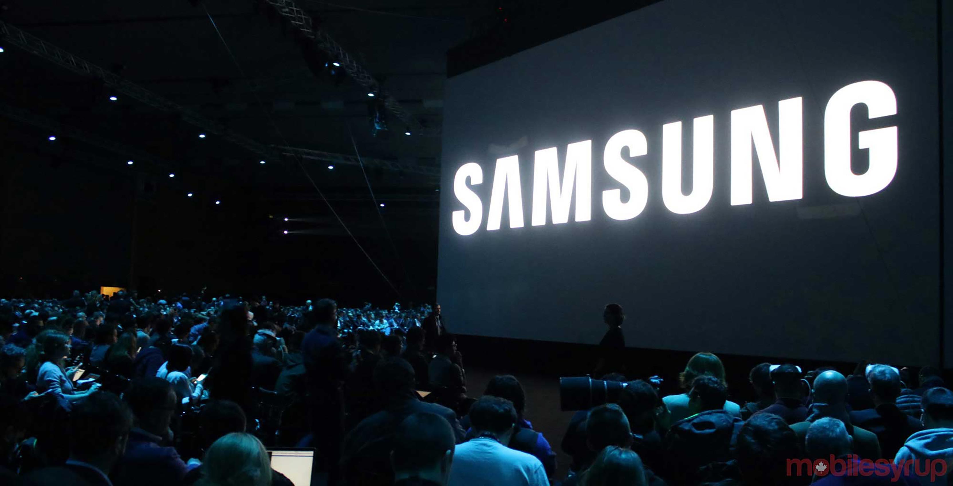 Samsung's logo at Mobile World Congress