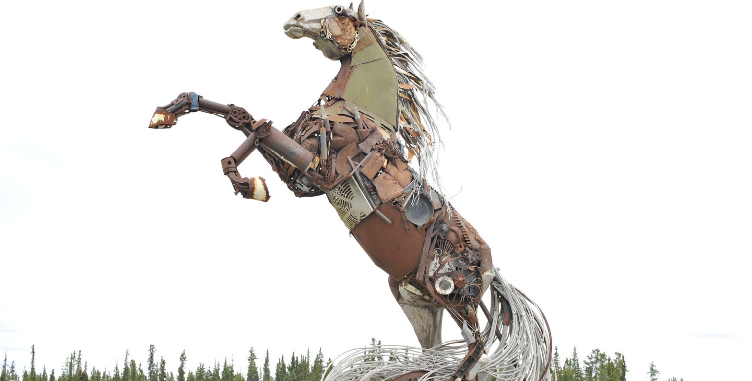 Horse sculpture in Whitehorse, Yukon - TNW Wireless