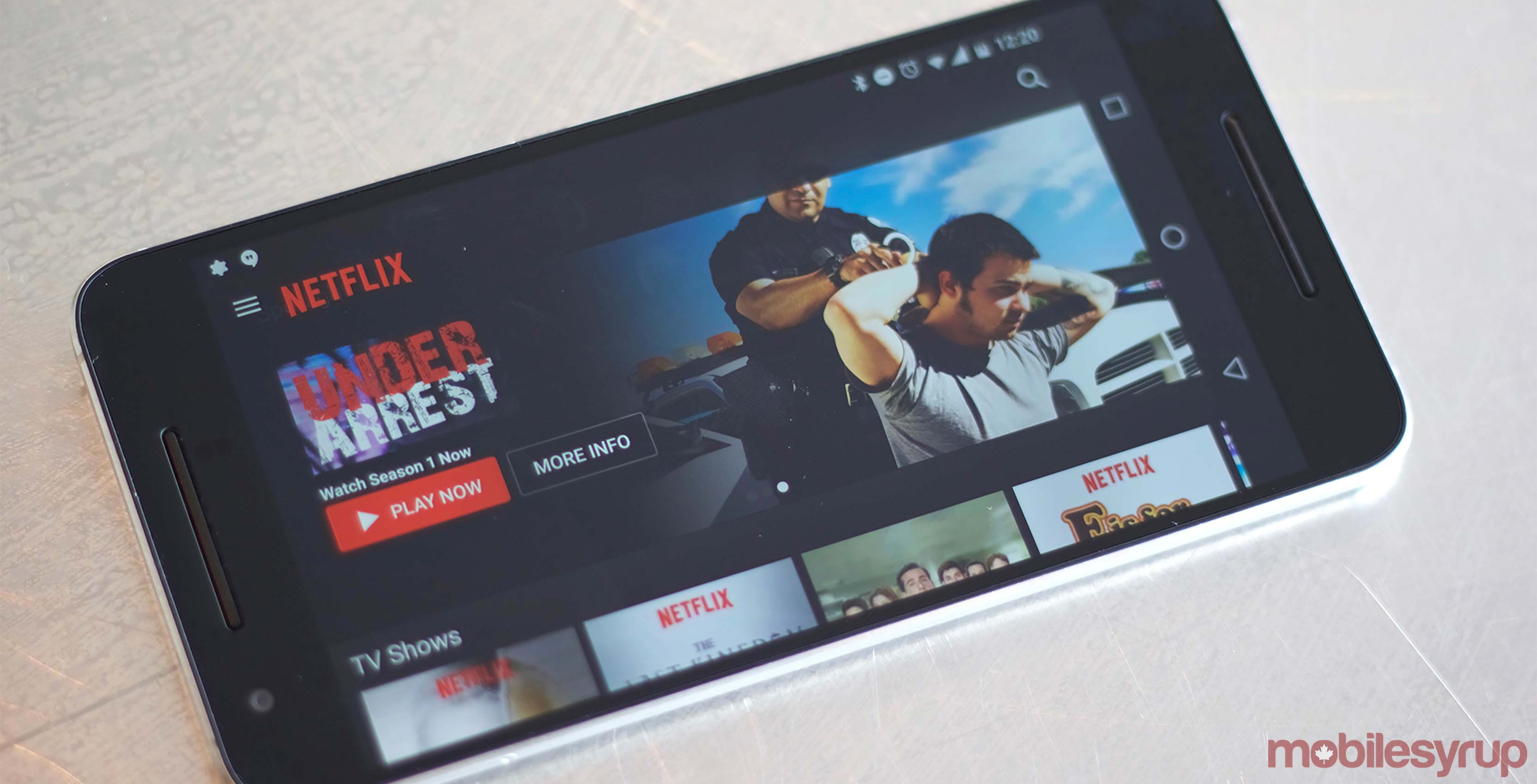Netflix app on screen - Netflix hdr
