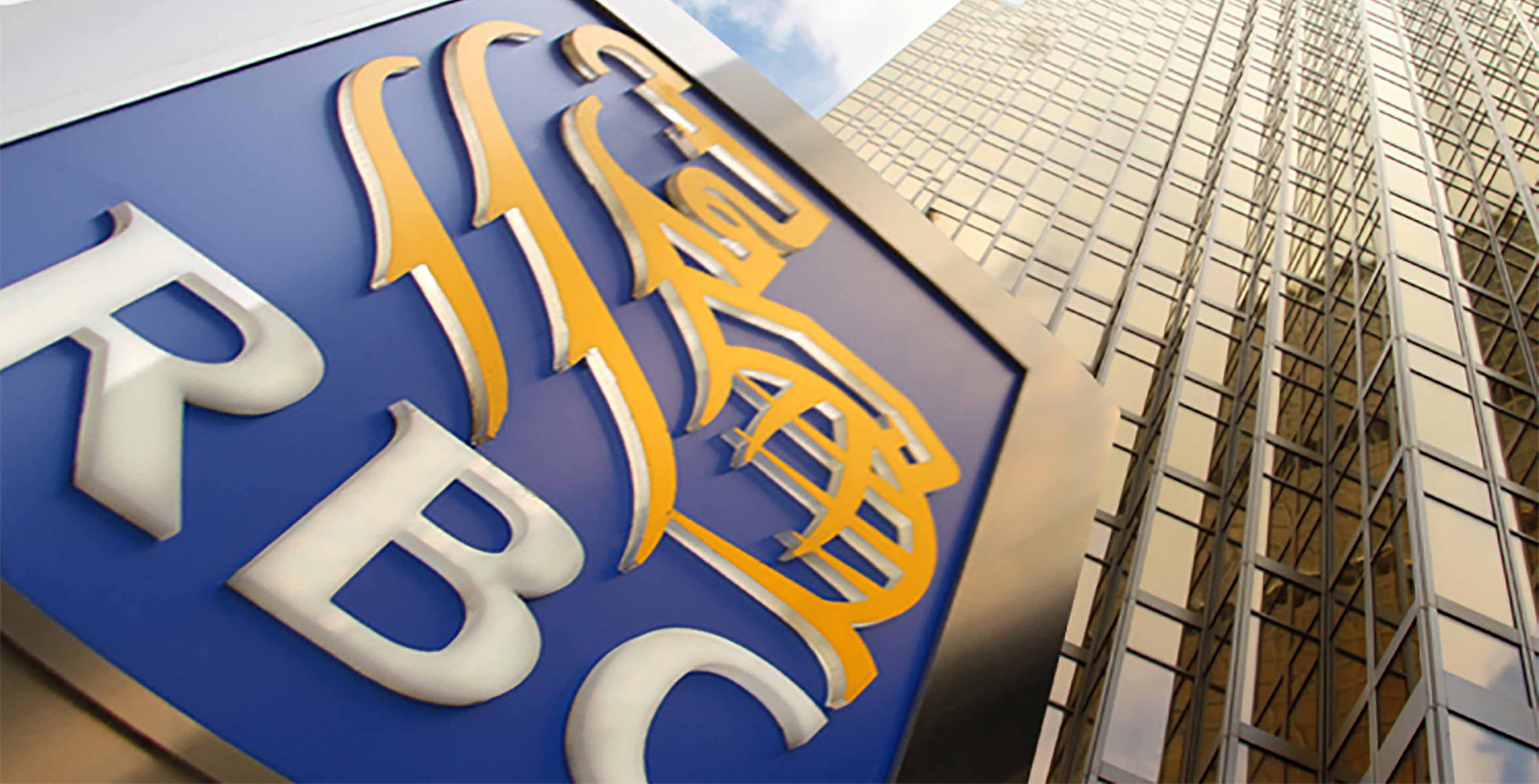 RBC logo in front of office building - RBC e-transfer