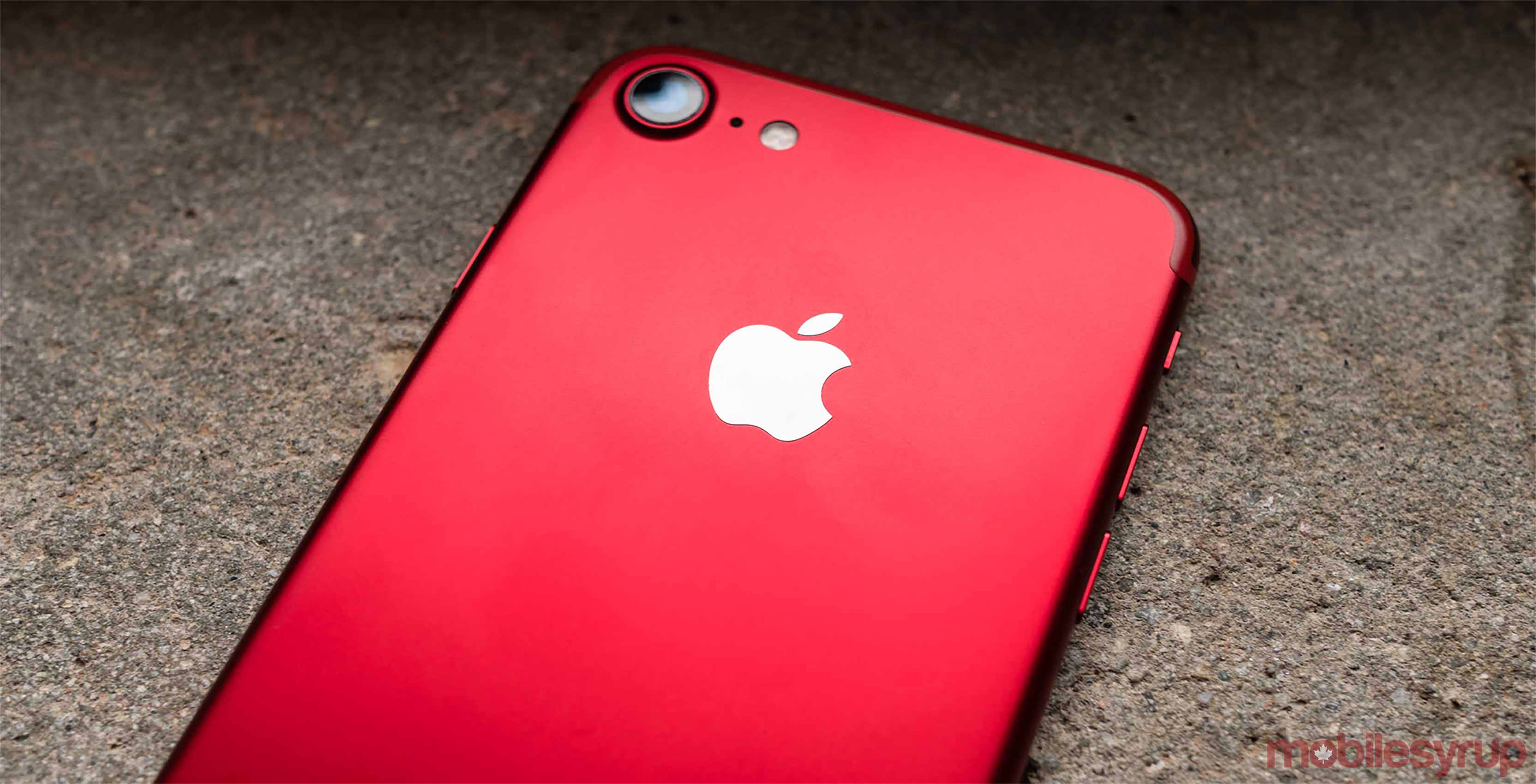 Back of Product Red iPhone 7