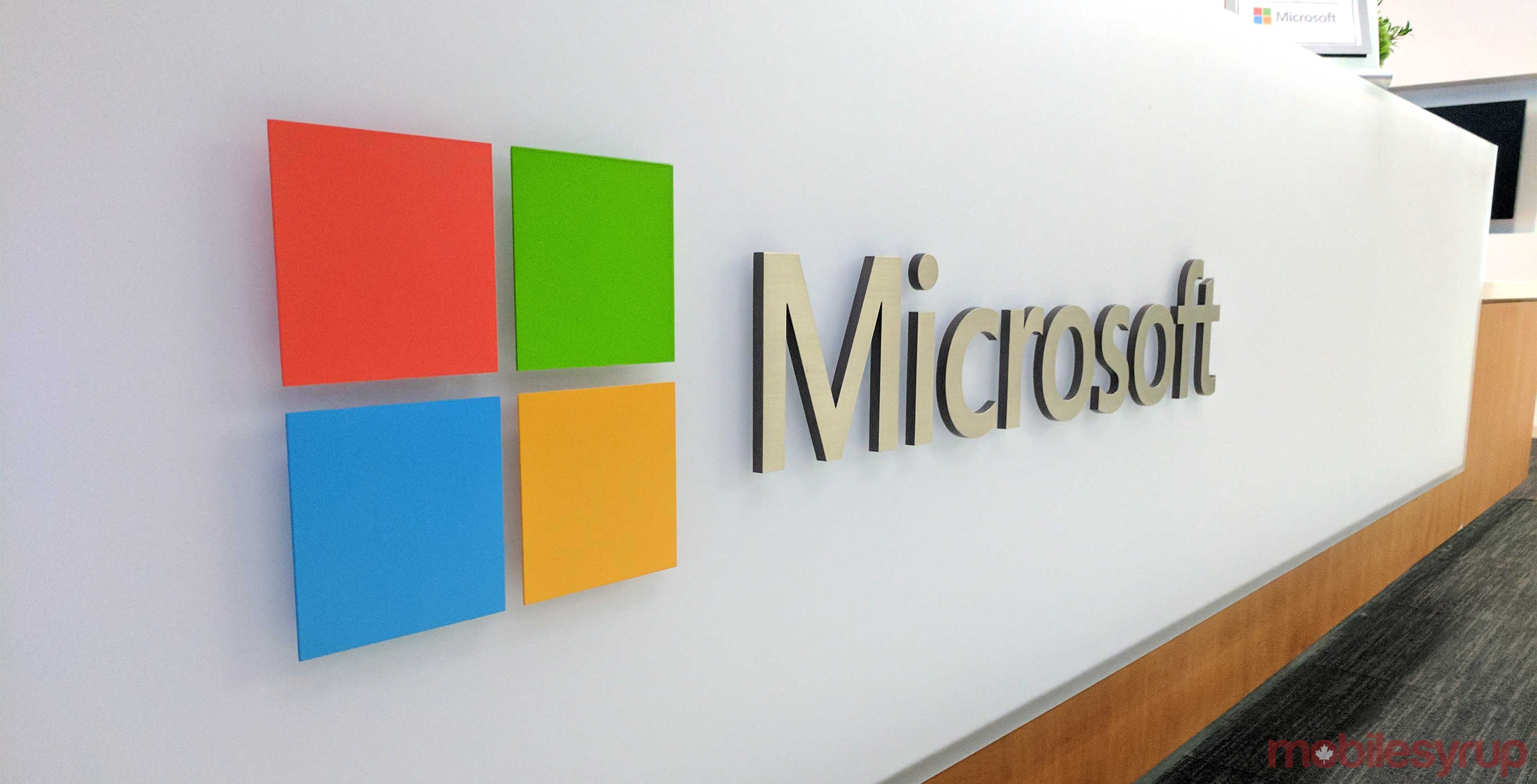 Microsoft logo with white background