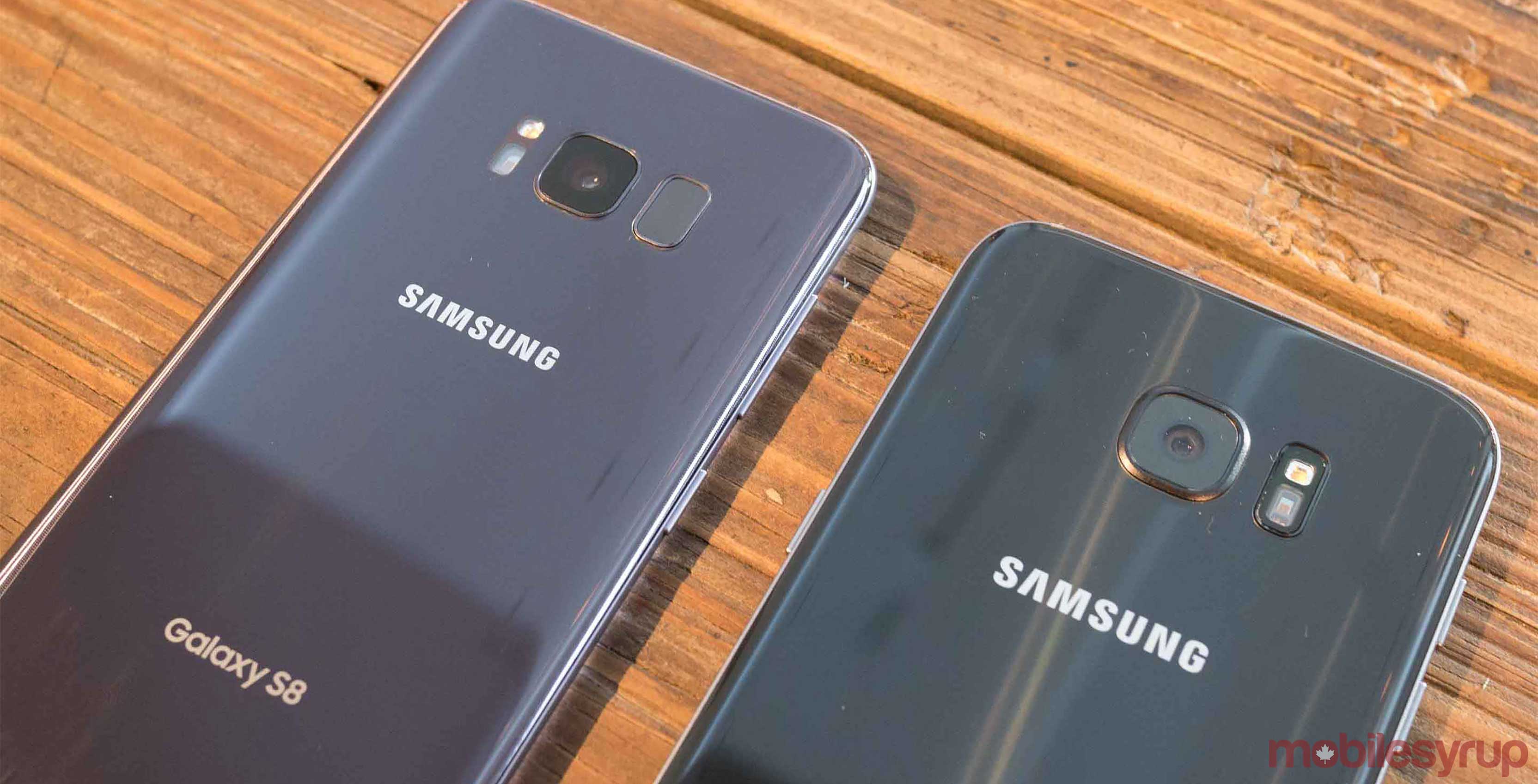 Comparison of Galaxy S8 vs Galaxy S7 smartphones