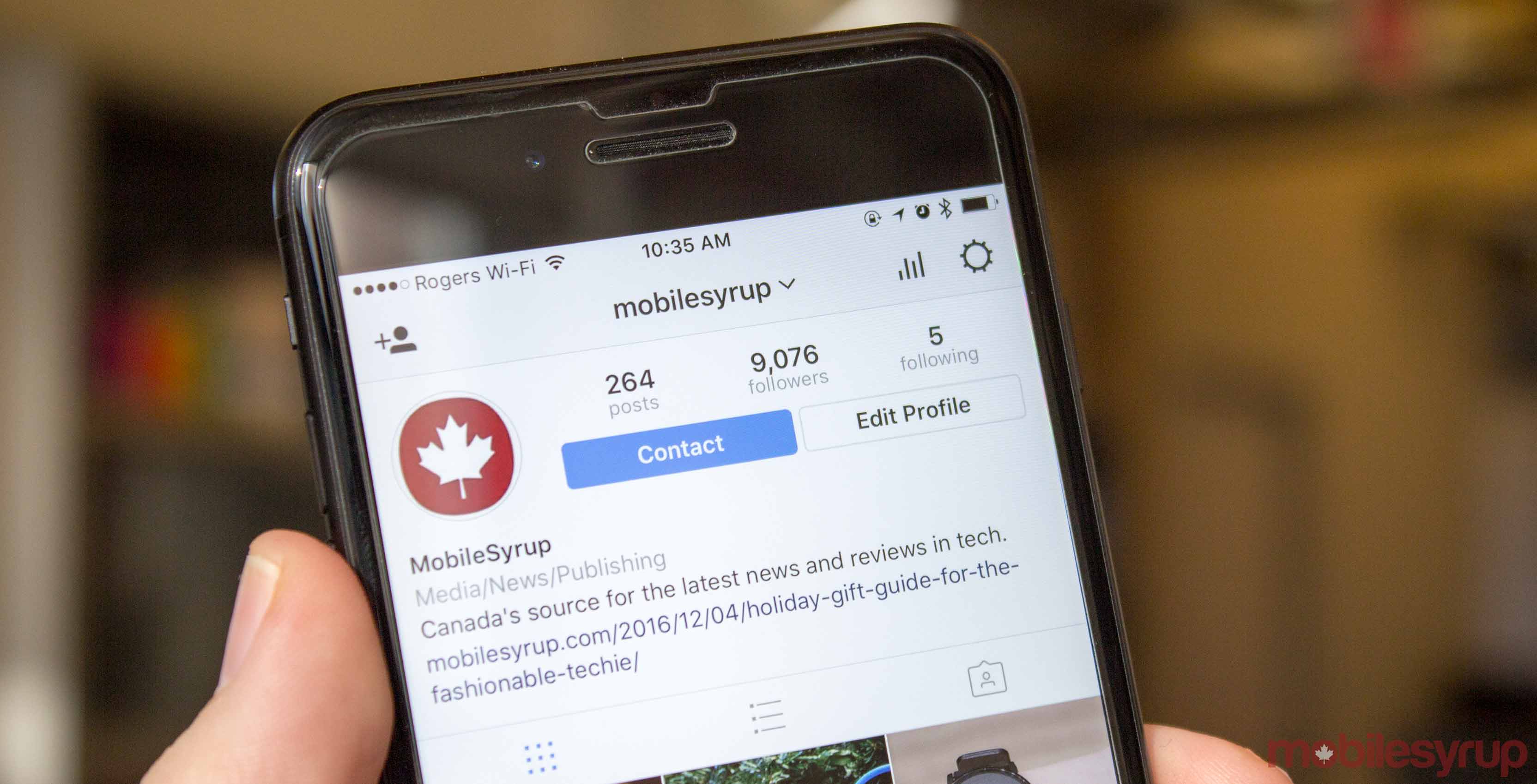 Photo of MobileSyrup's Instagram account
