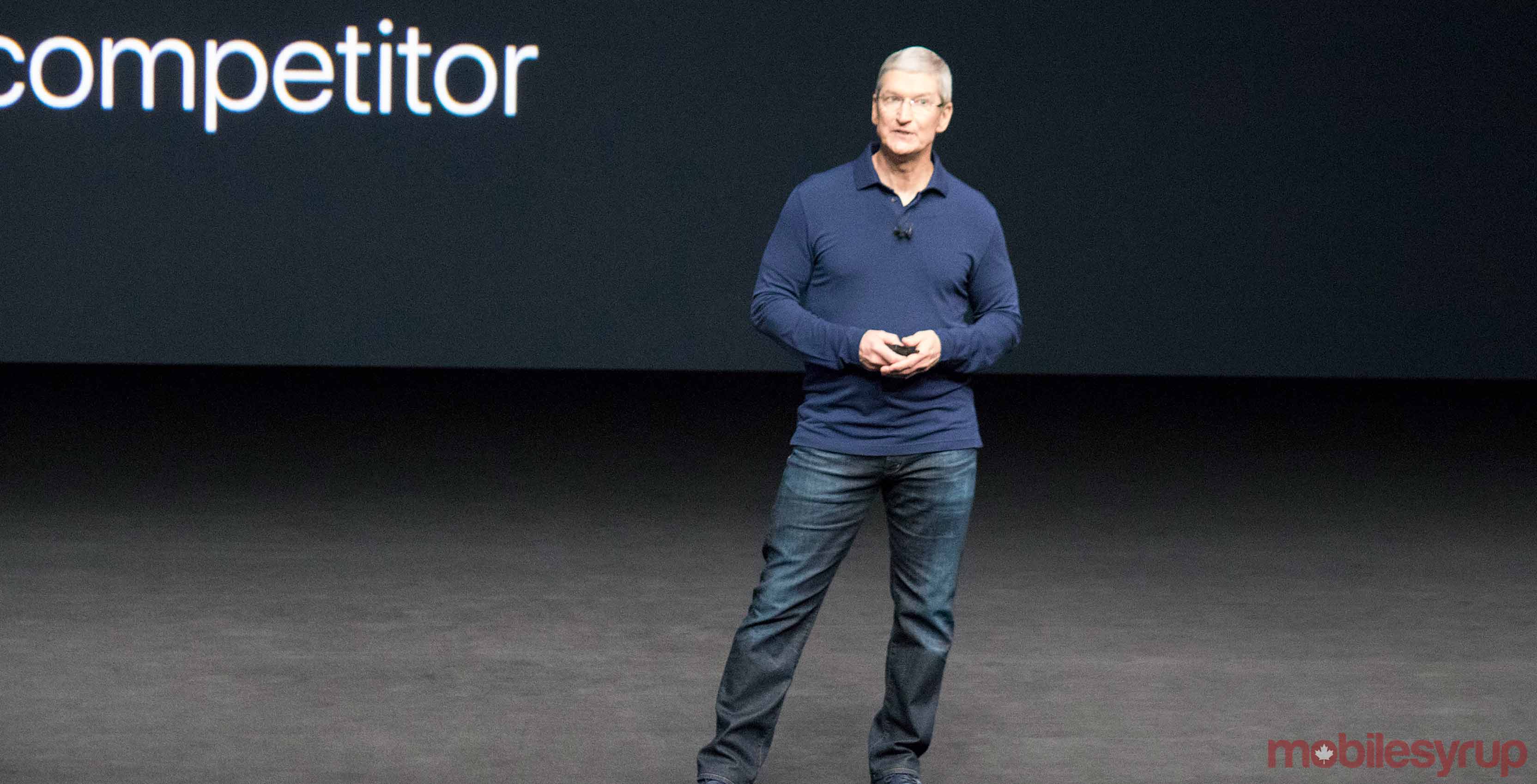 TIm Cook on stage