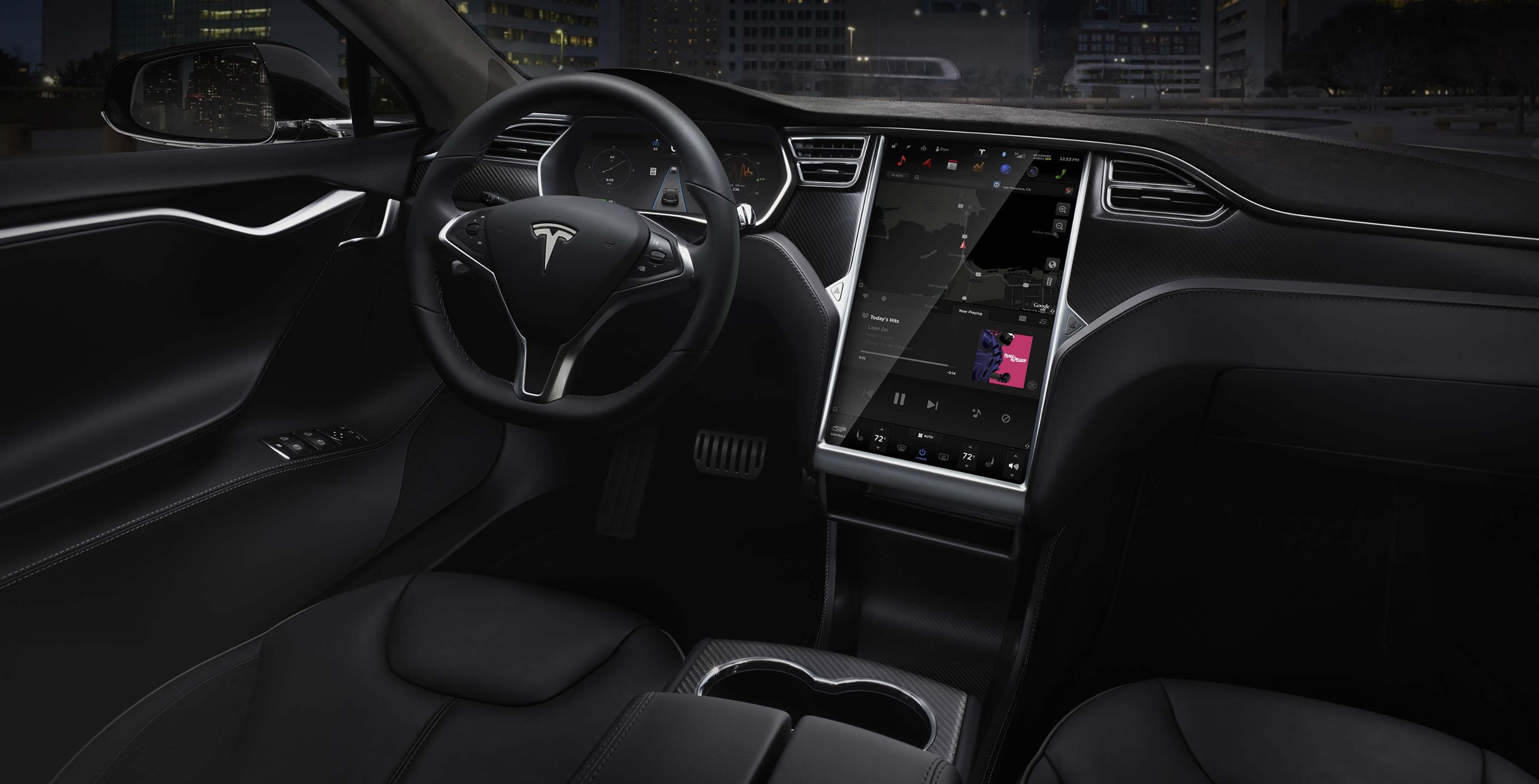Tesla Model 3 in-car