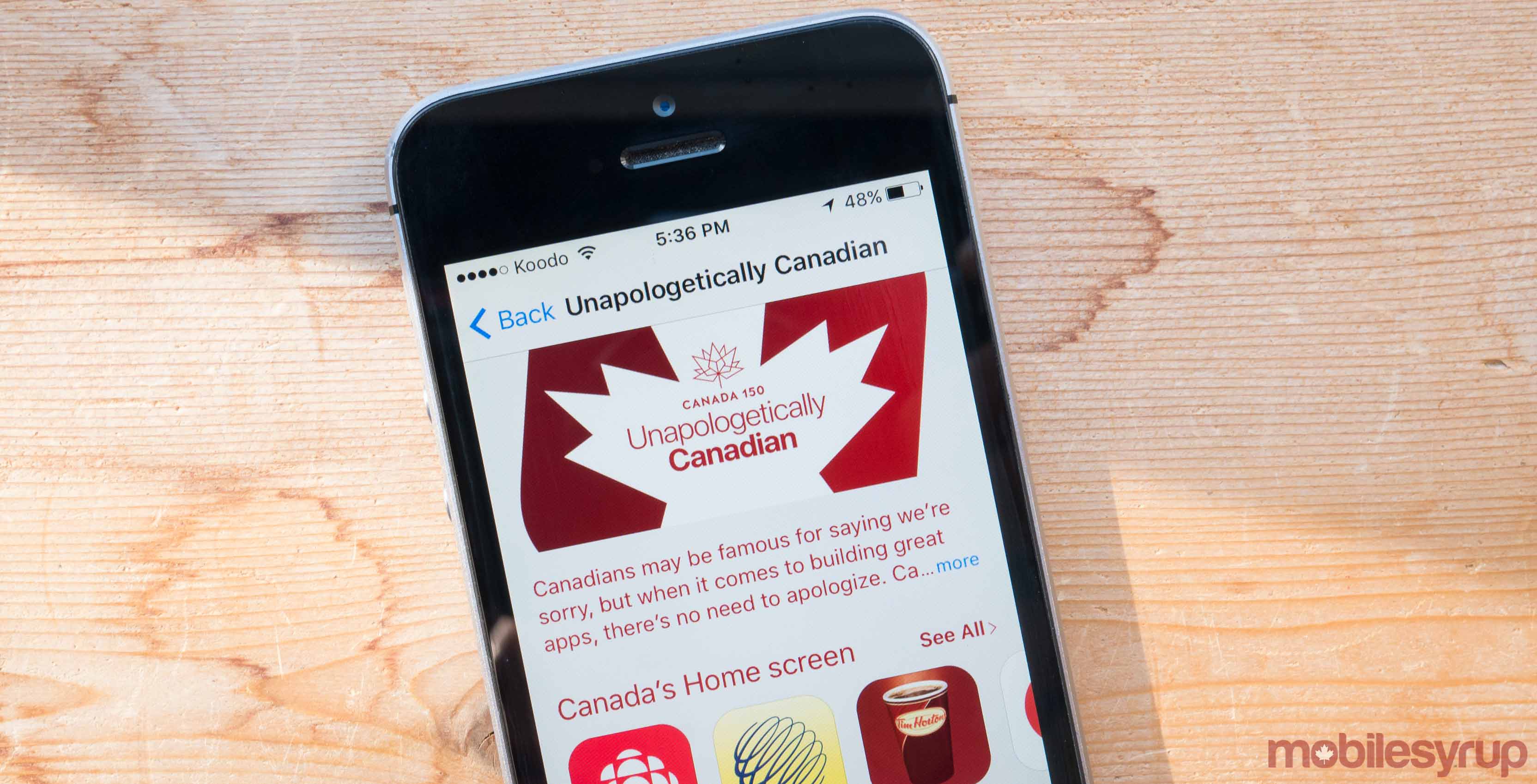 Apple App Store Unapologetically Canadian
