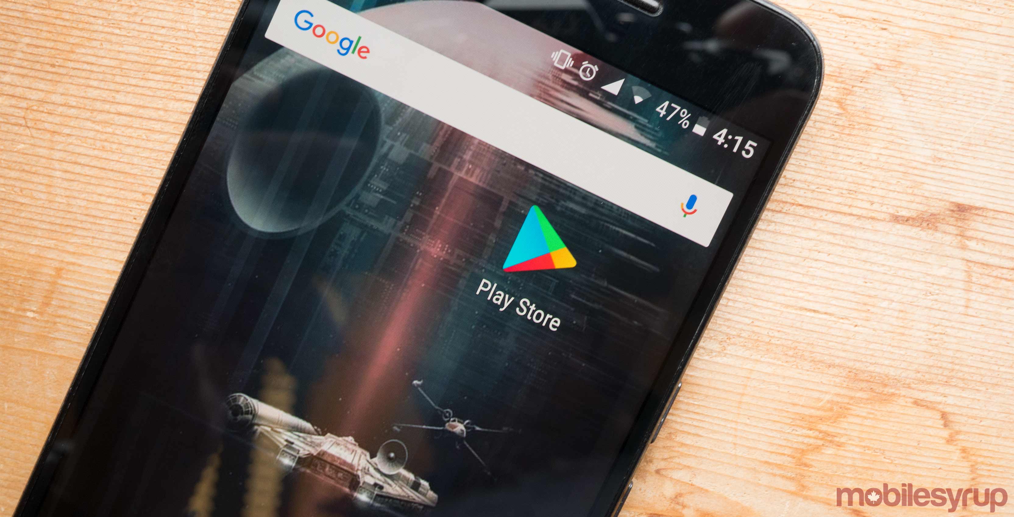 An image showcasing the Google Play Store app icon