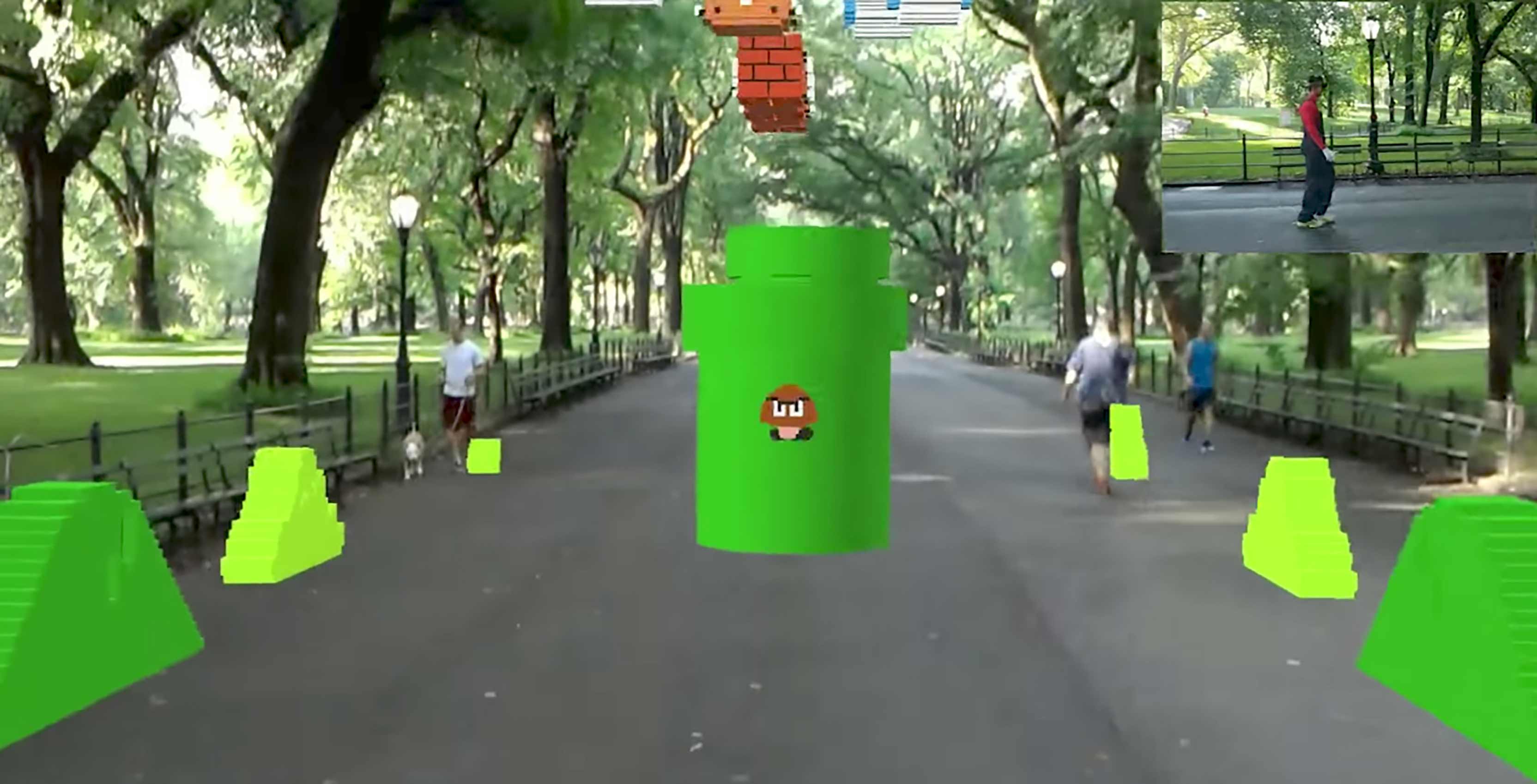 Super Mario AR in park