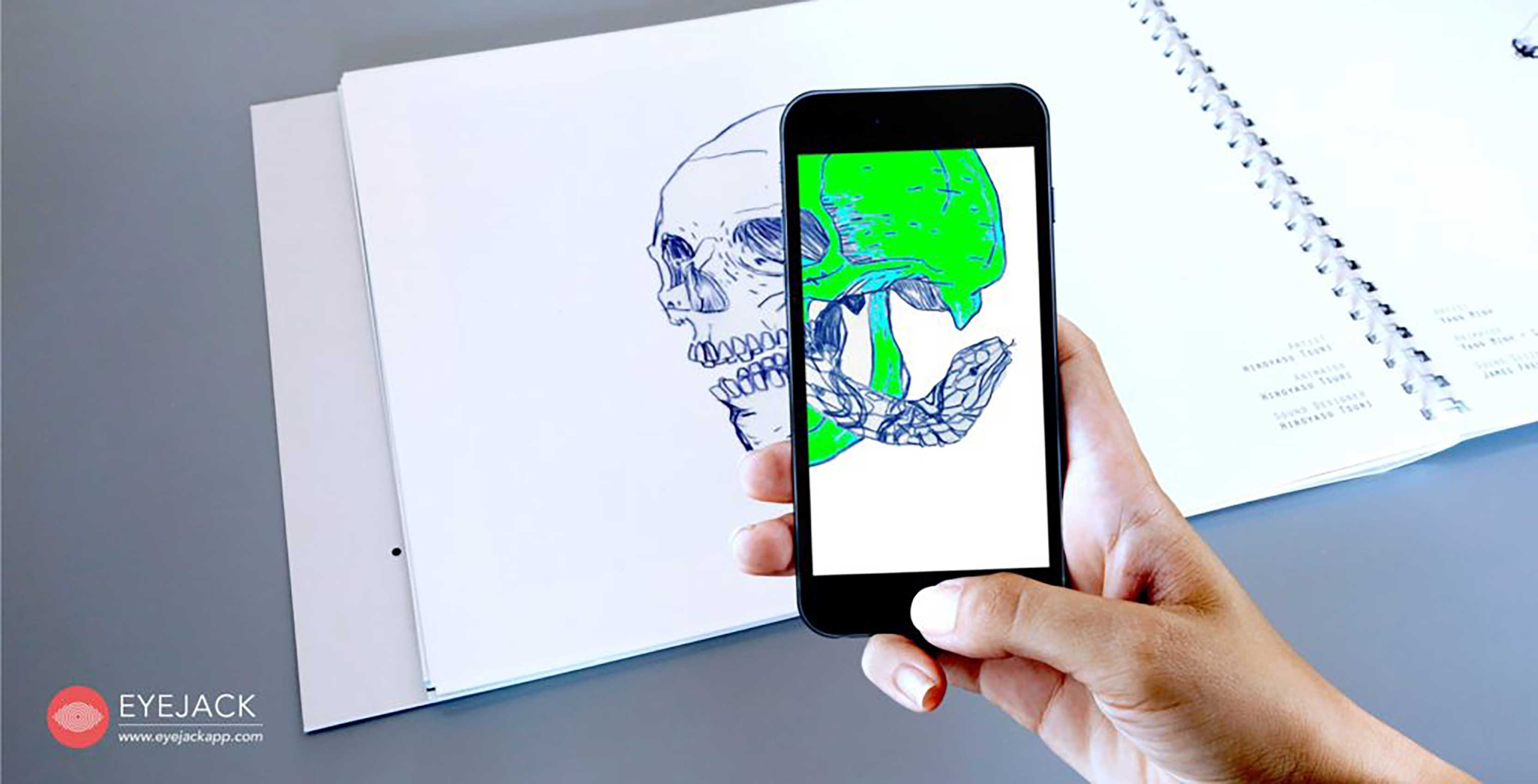 augmented reality artwork on phone