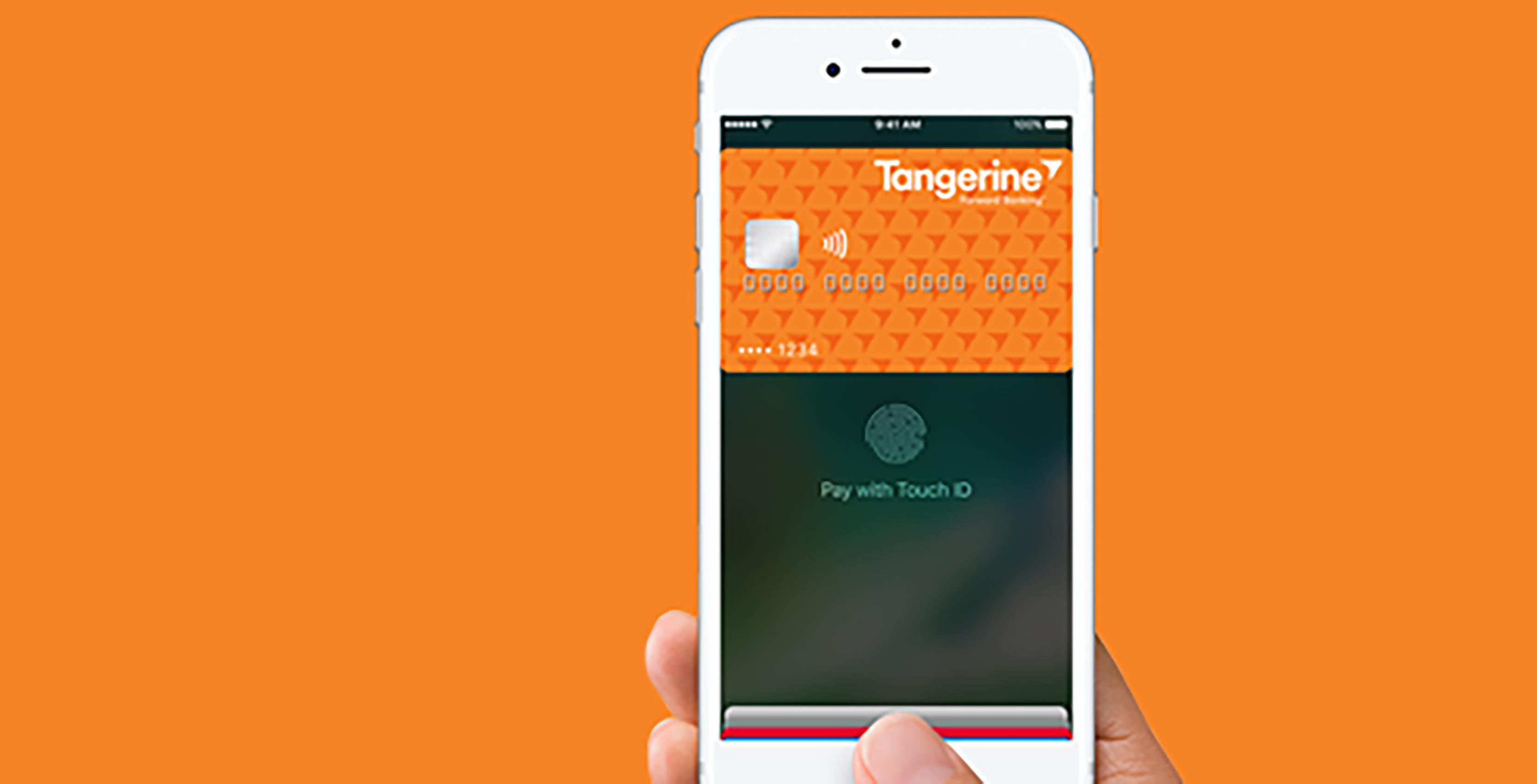 Tangerine Apple Pay on iPhone