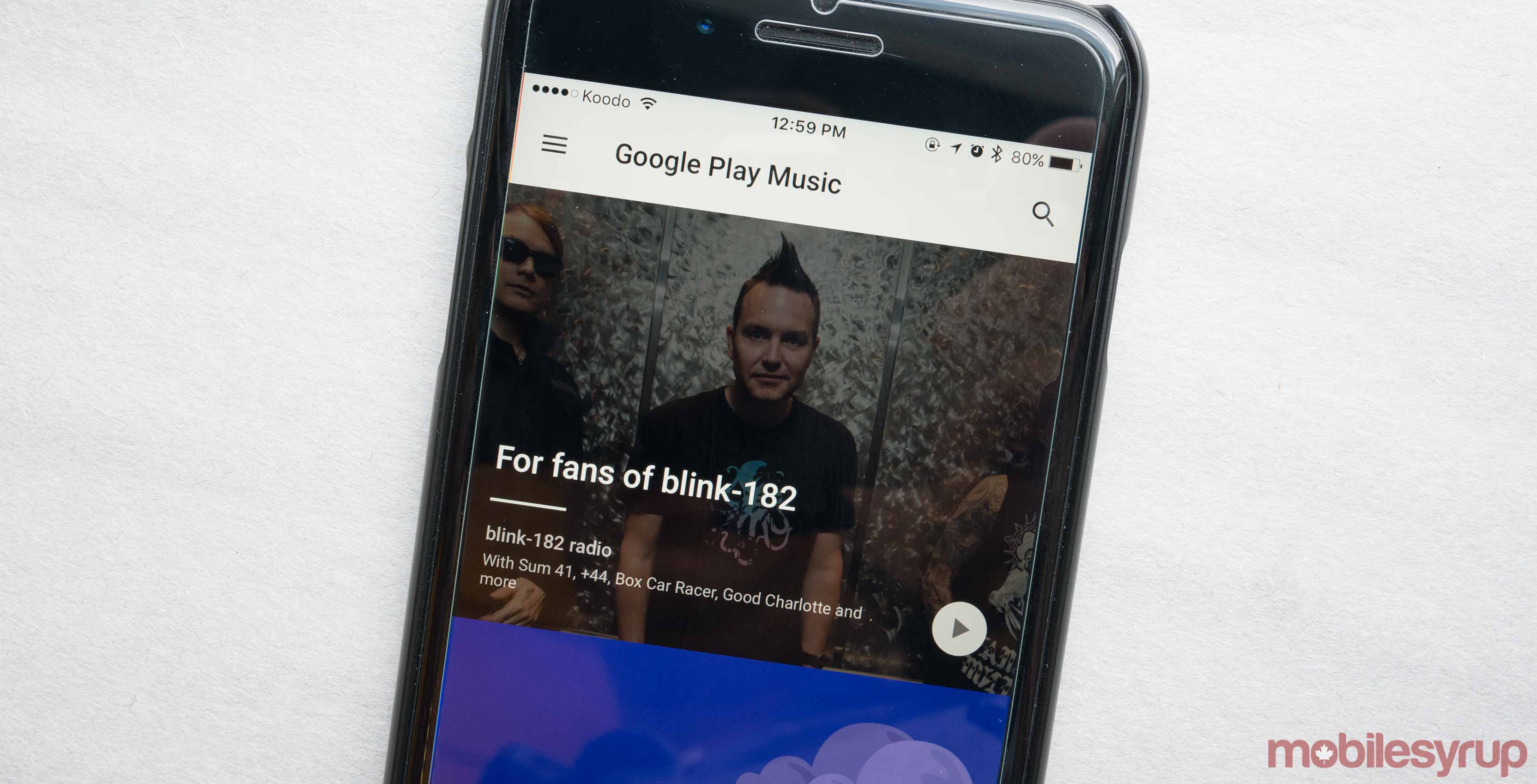 Google Play Music on phone
