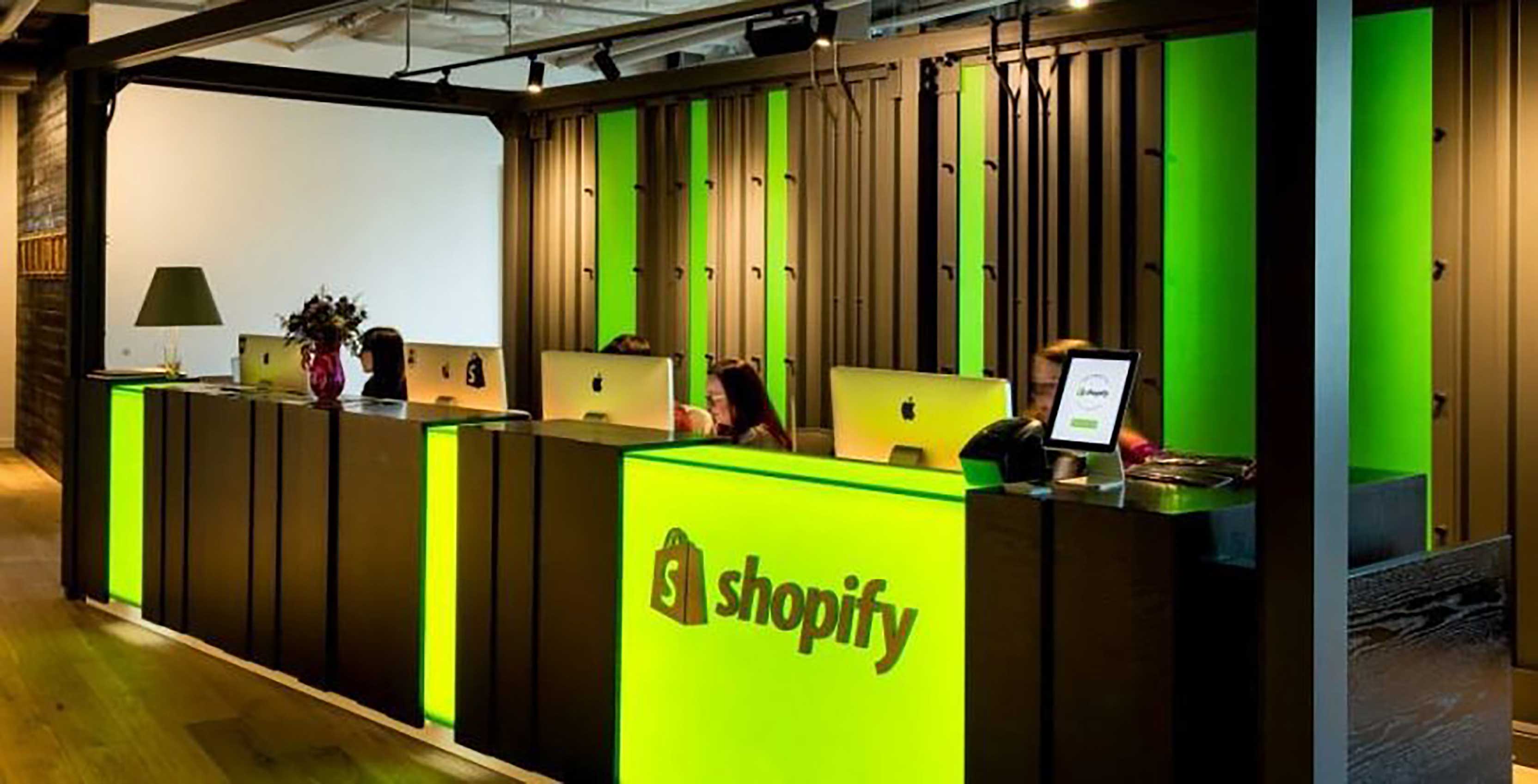 Shopify desk in office