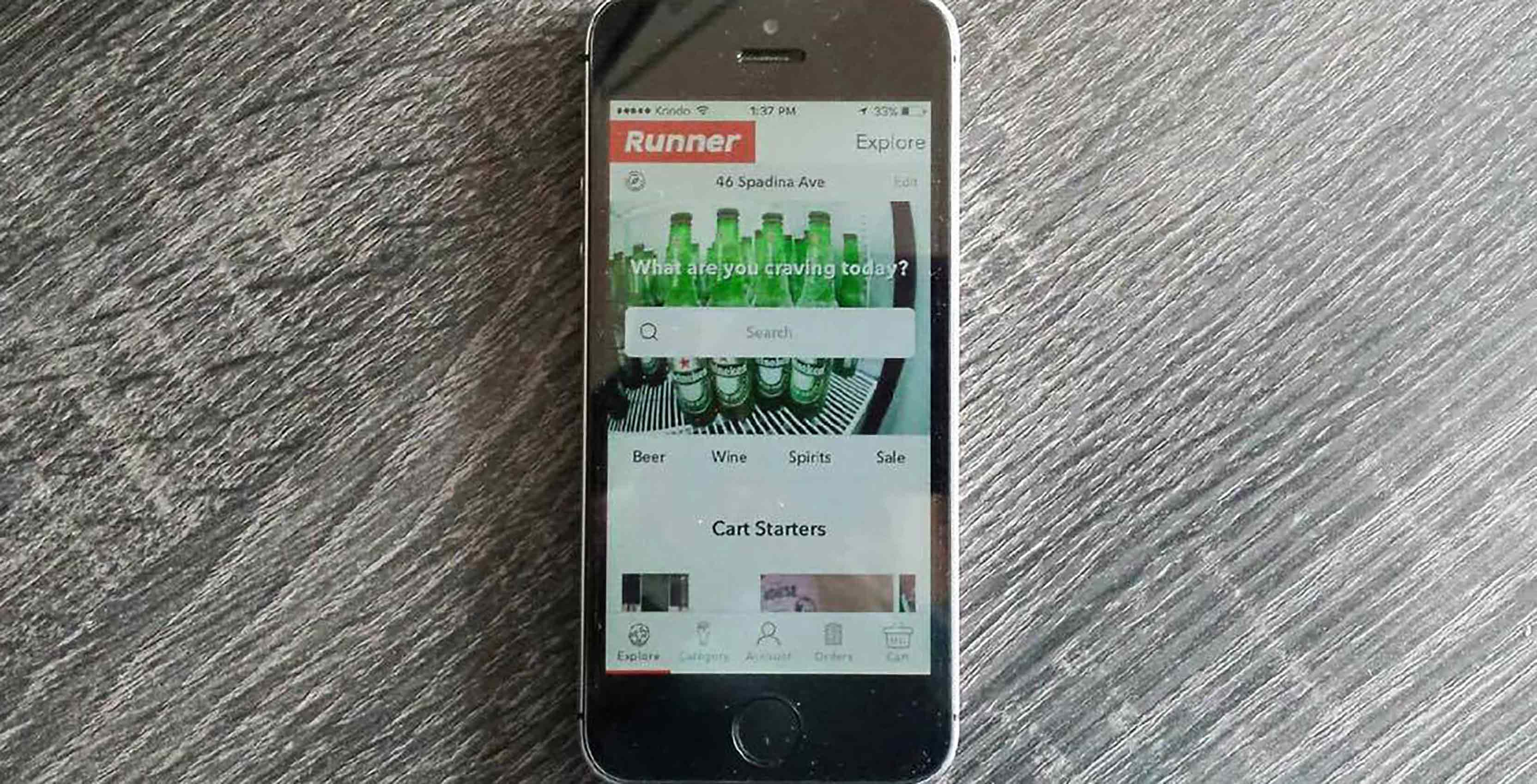 Runner app on iPhone SE