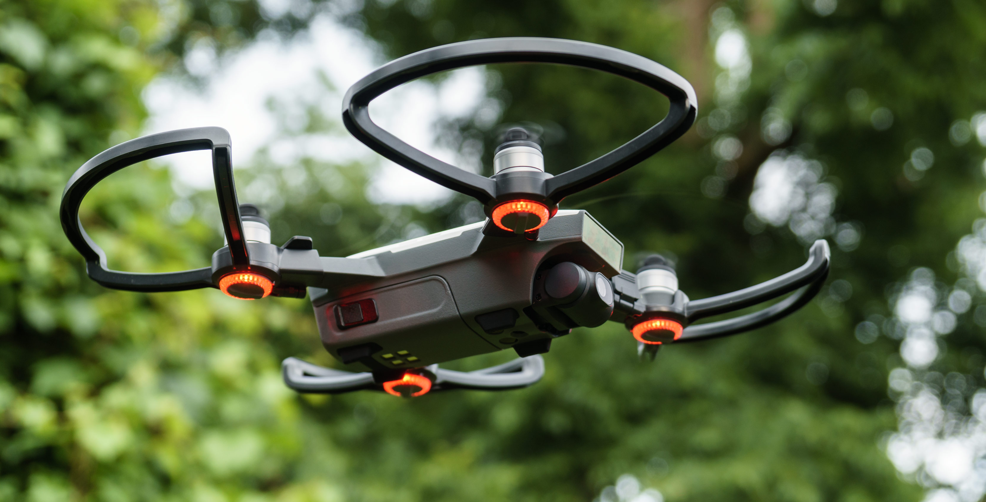 DJI Spark drone in flight