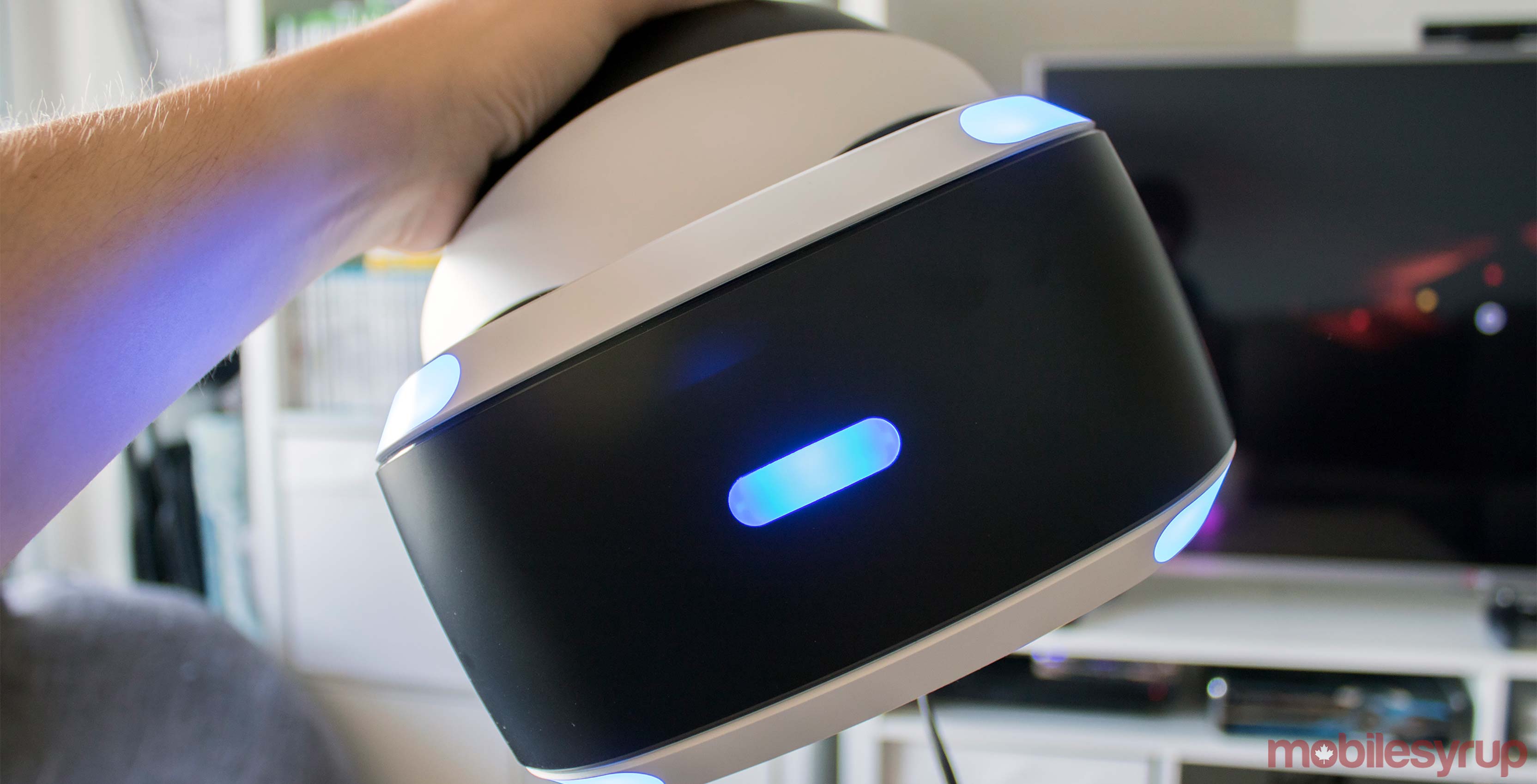 PlayStation VR in hand