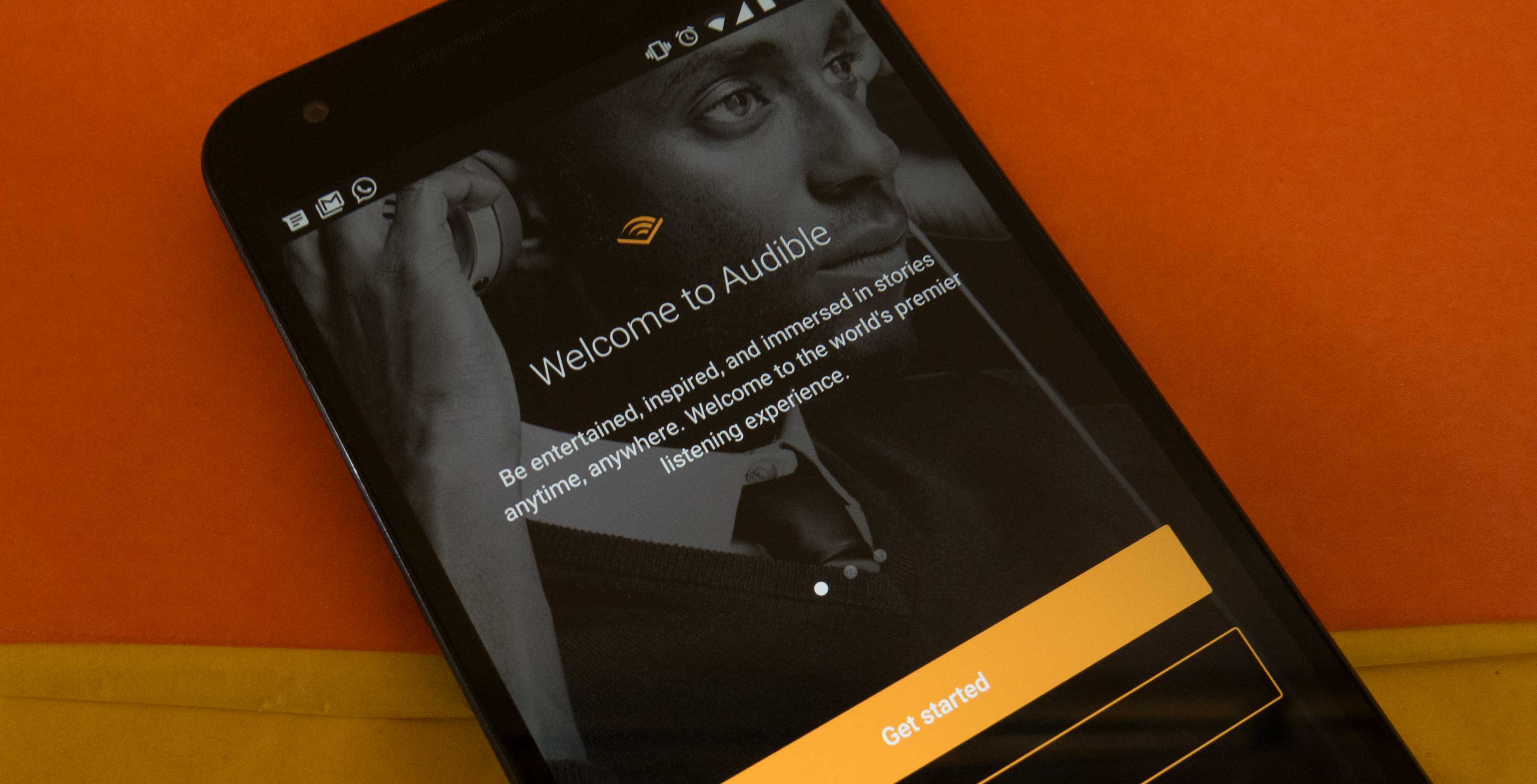 An image of the Audible login page