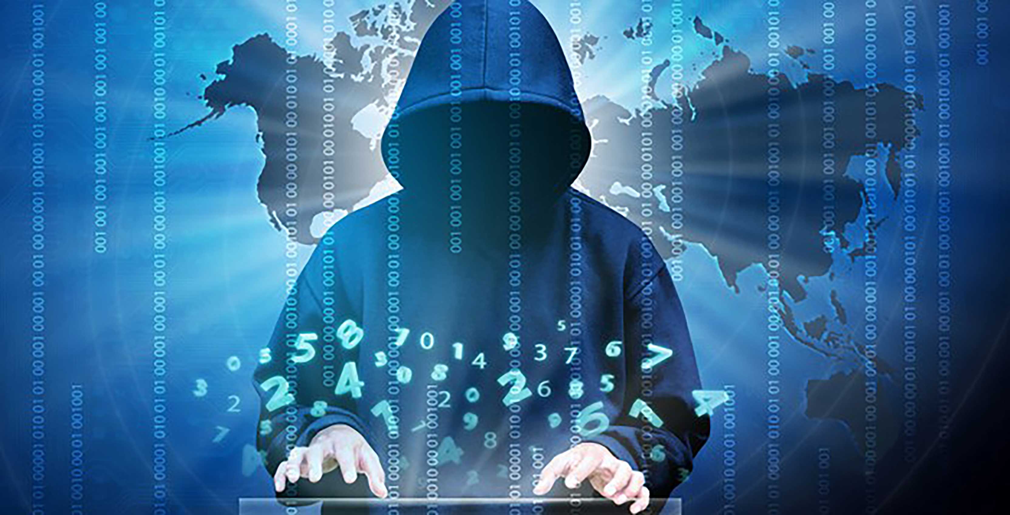 Man in hood cybercrime