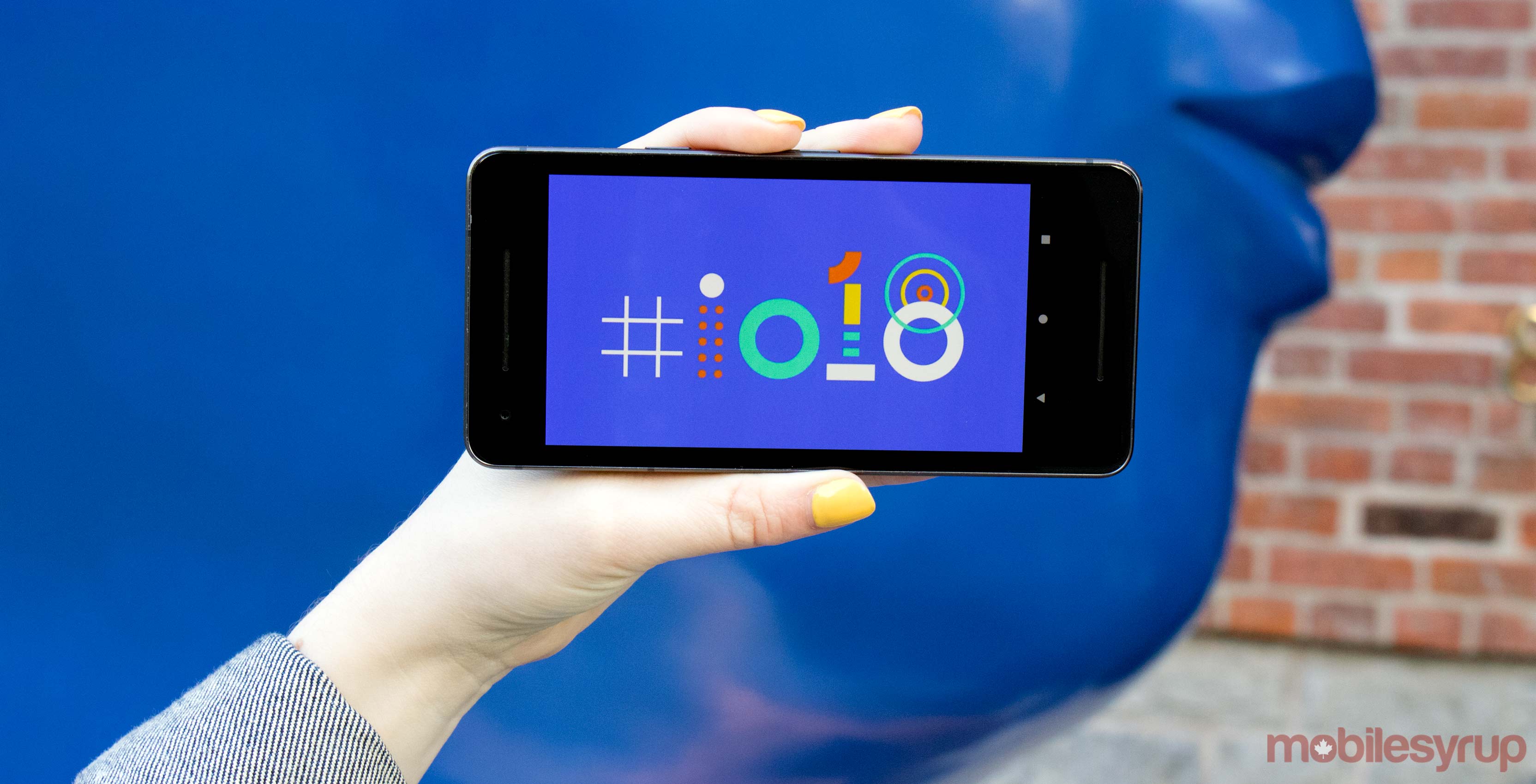 Google I/O logo on Pixel
