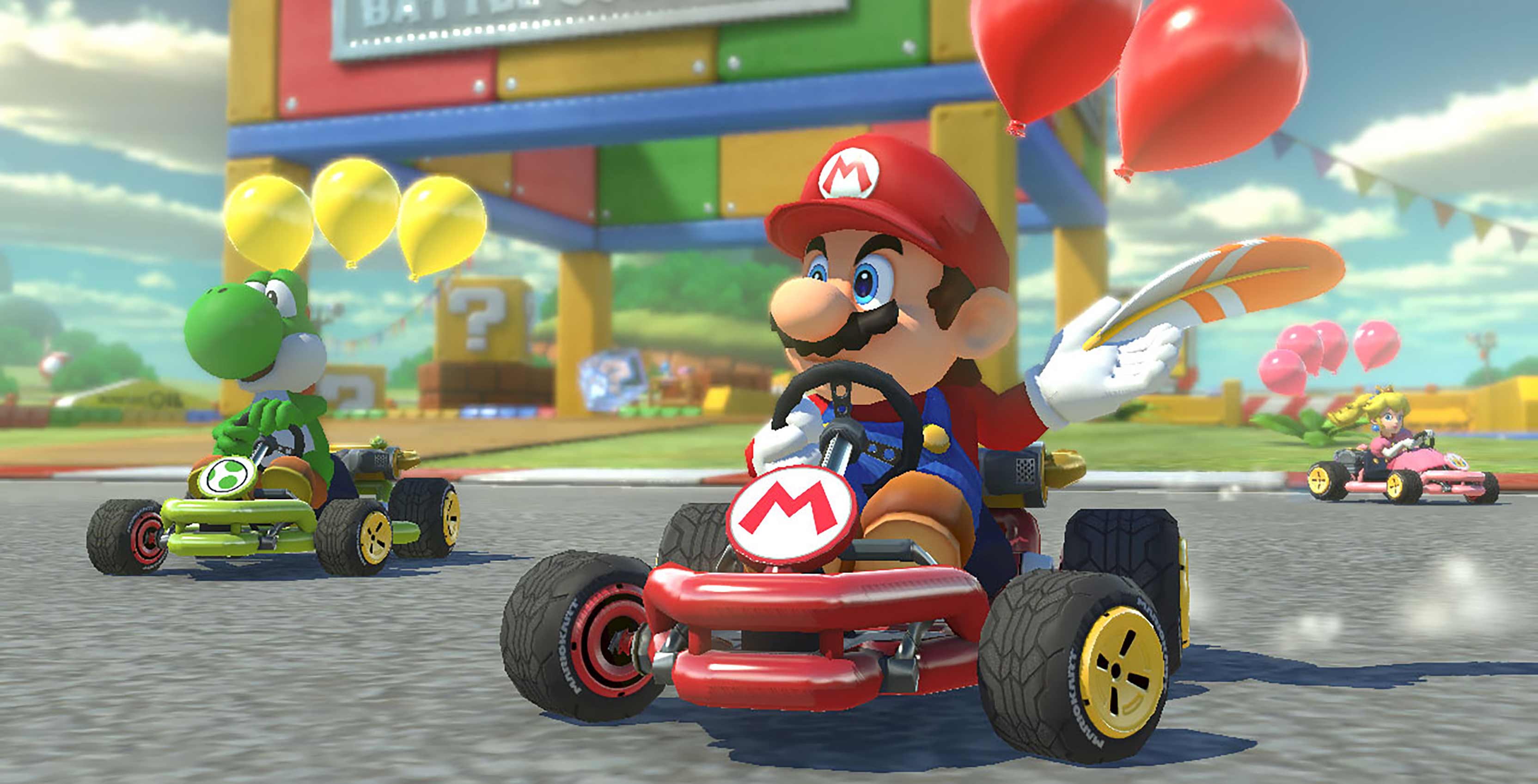 Mario Kart 8 Mario racing