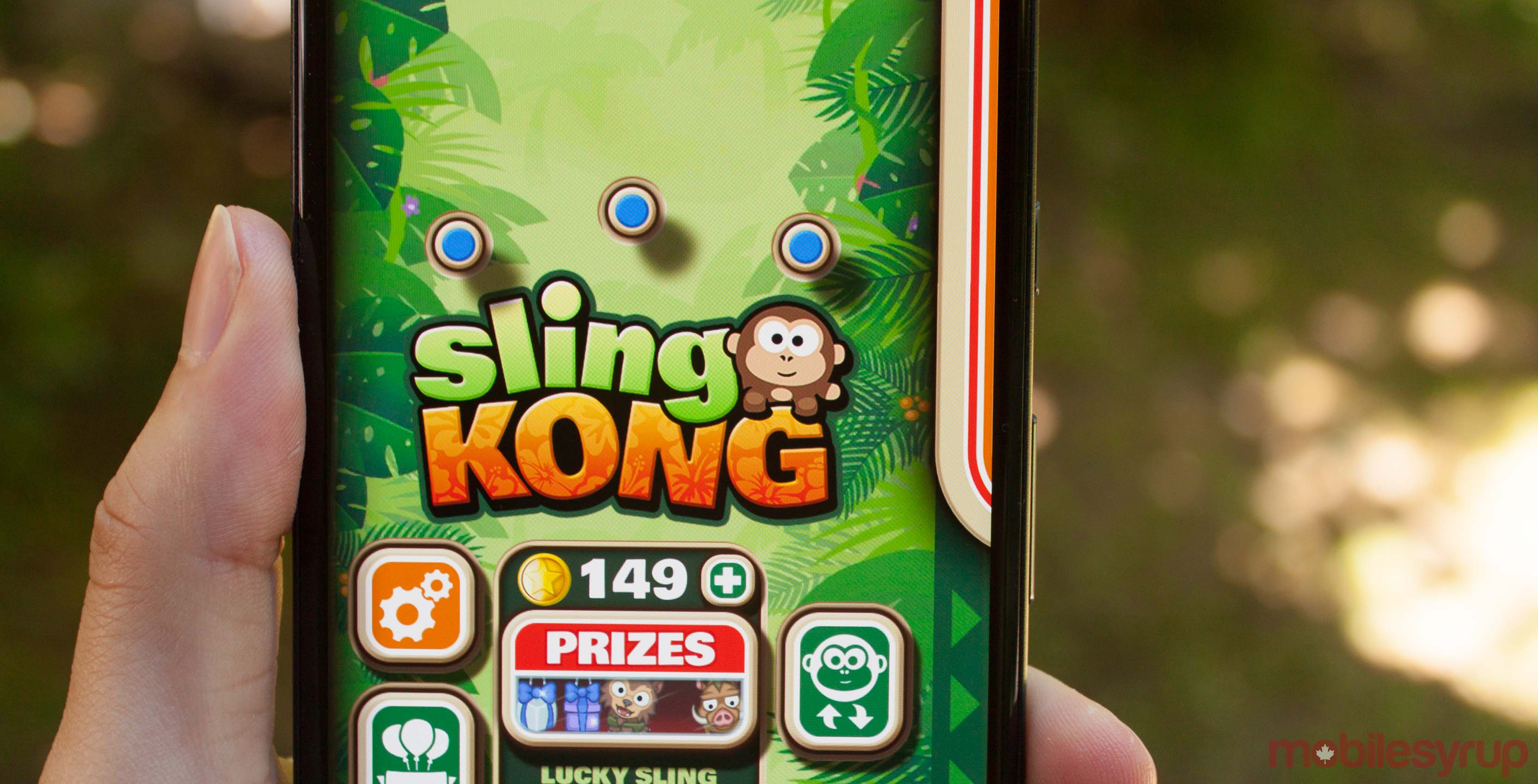 Sling Kong on a Pixel 2 XL