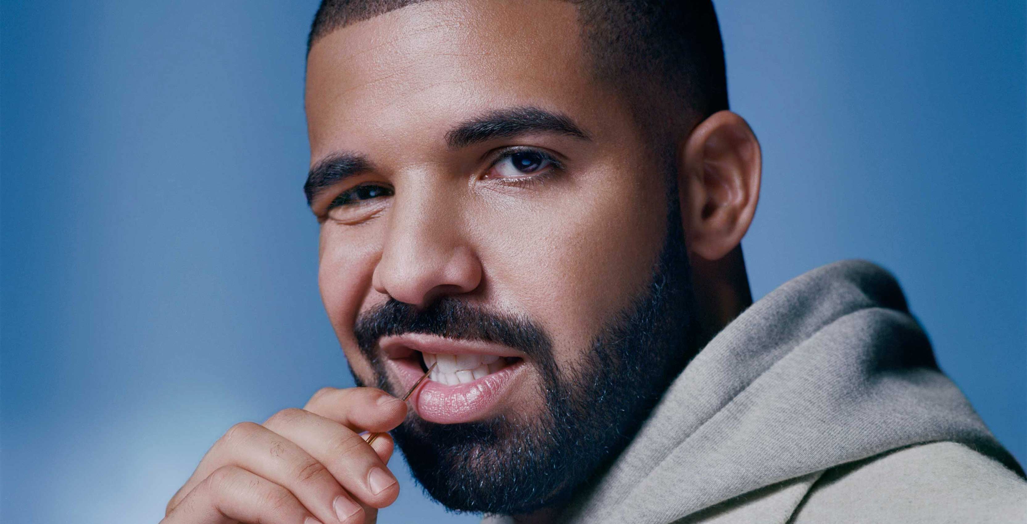 Drake with toothpick