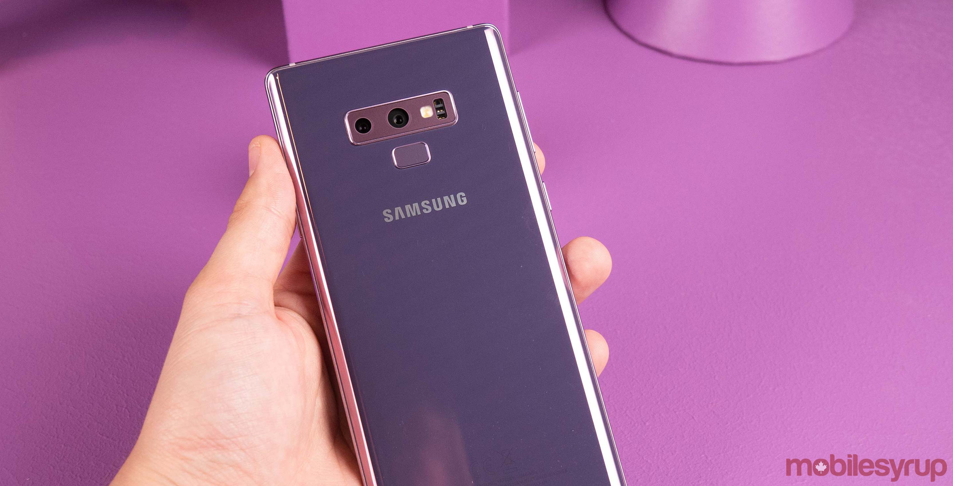 The Note 9 in 'Lavender Purple'