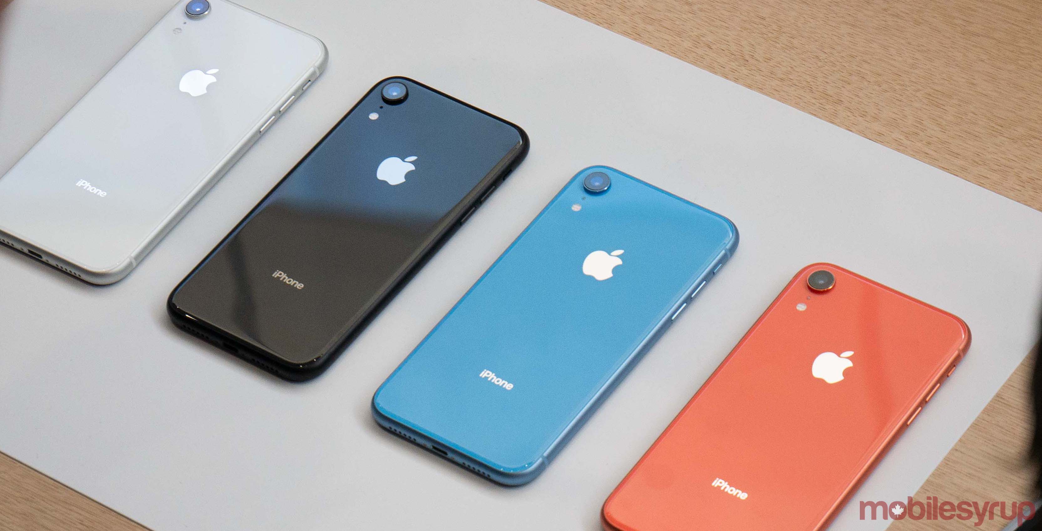 iPhone XR colours