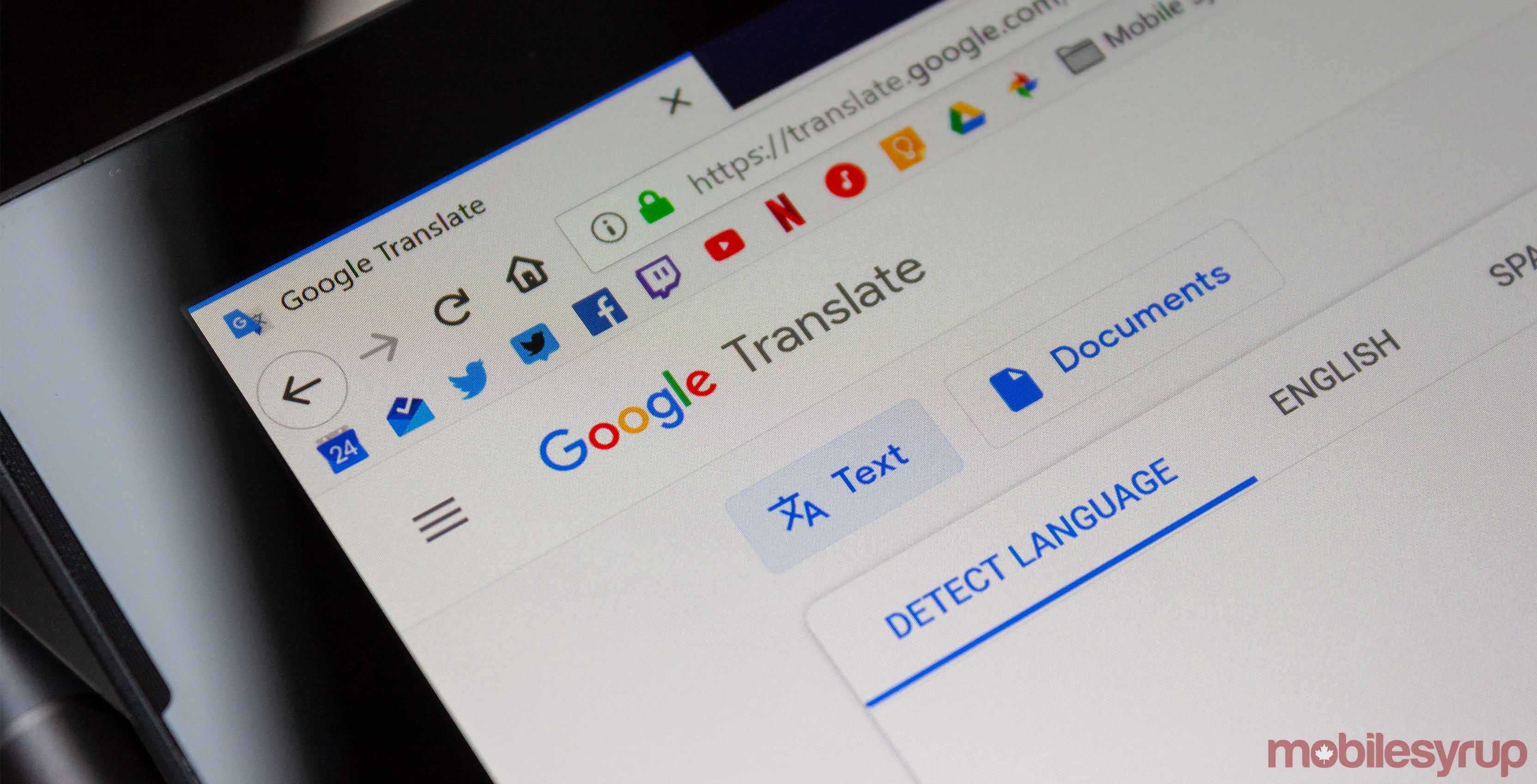 Google Translate web redesign