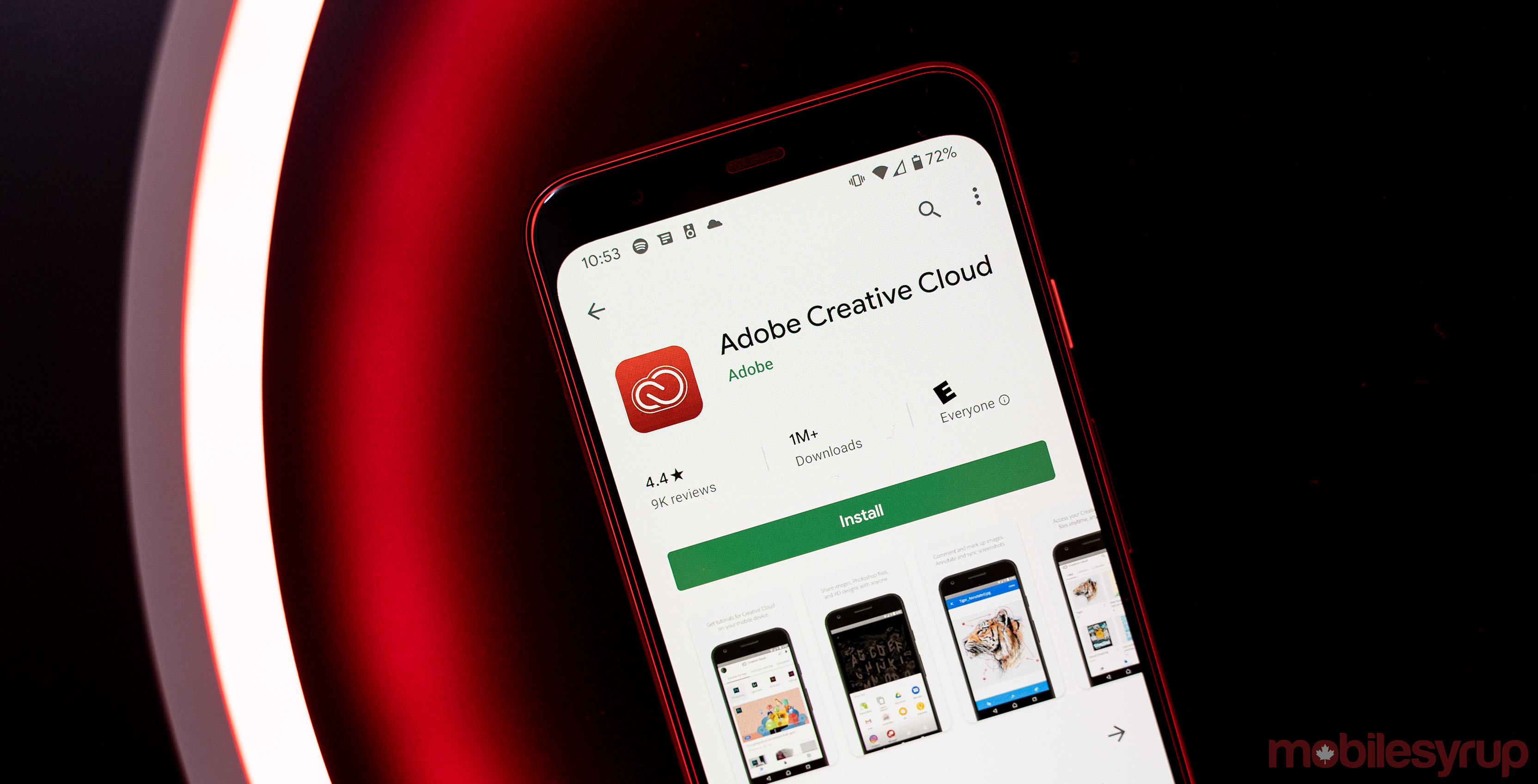 Adobe Creative Cloud app on Android