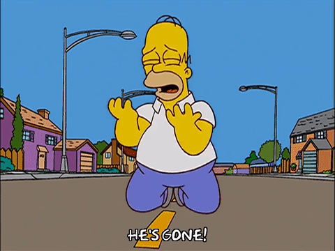 Homer Simpson crying