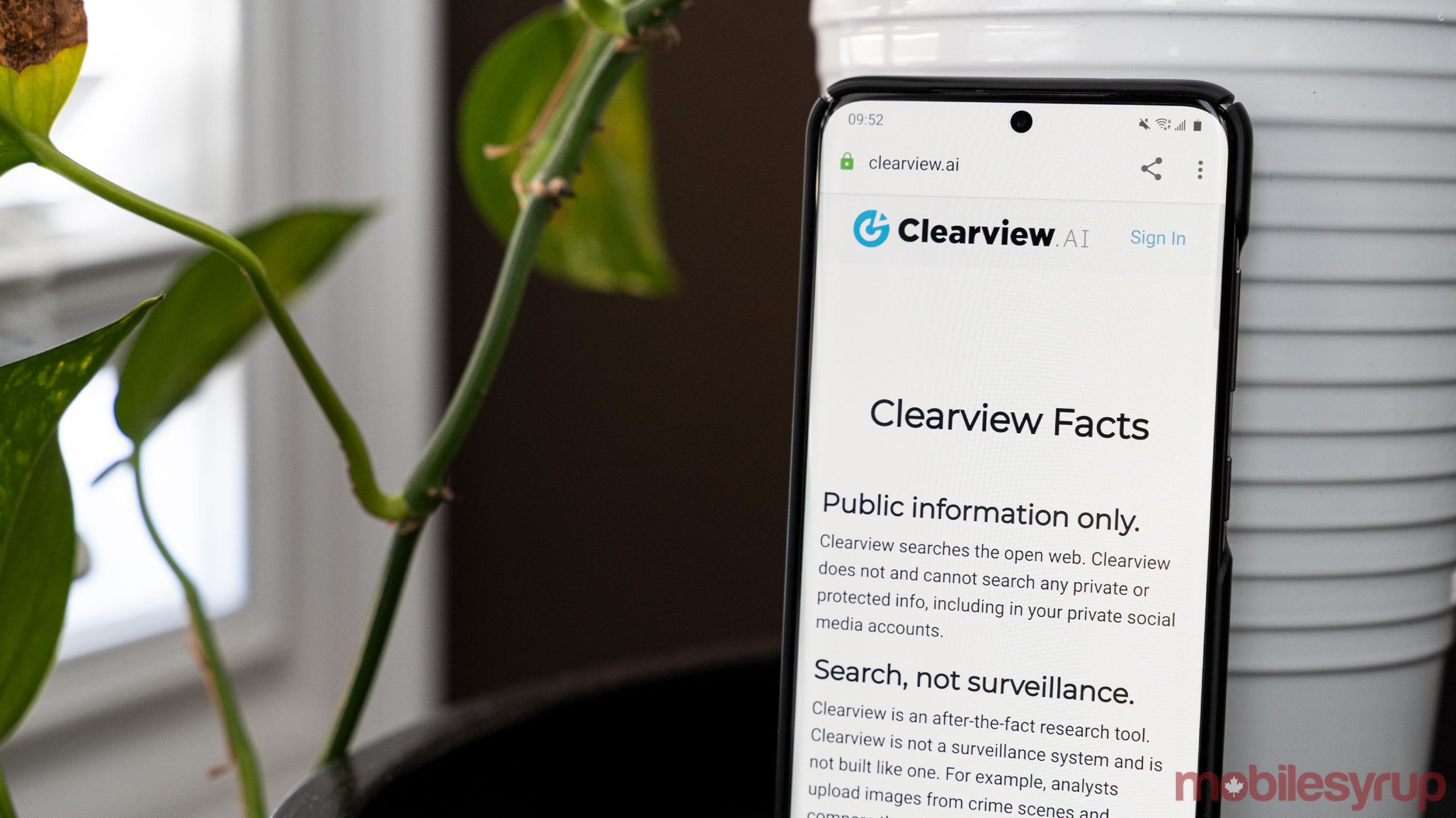 Clearview AI website
