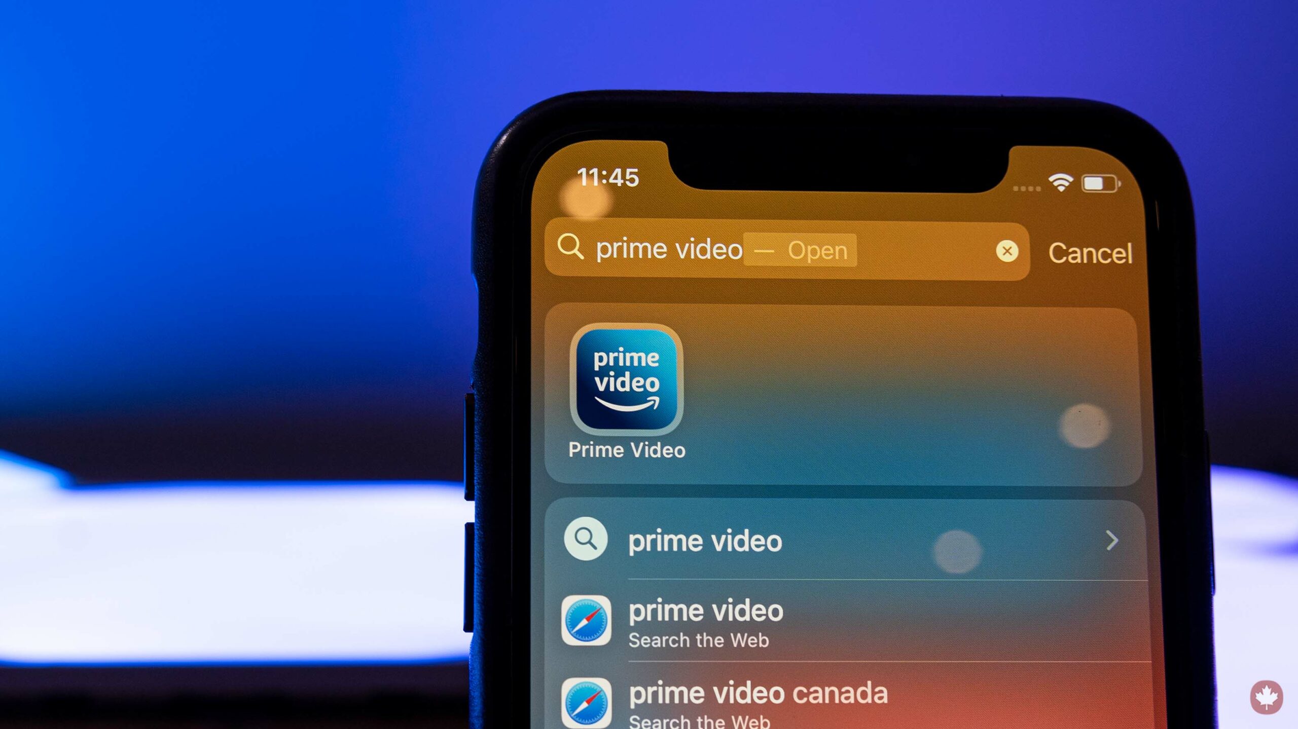 Amazon Prime Video app on iPhone