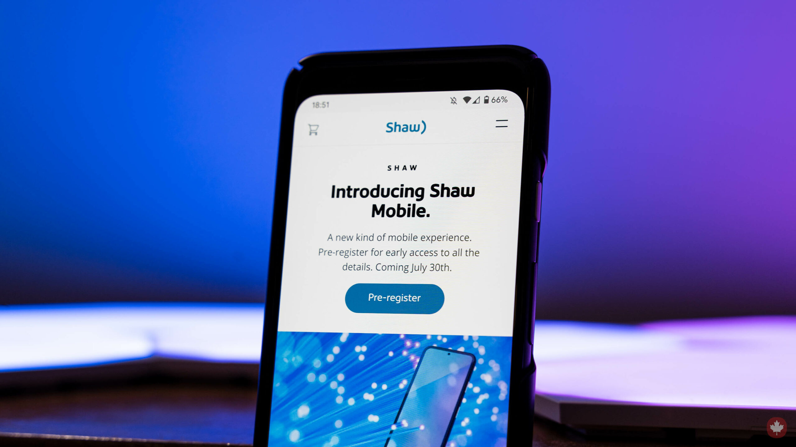 Shaw Mobile website
