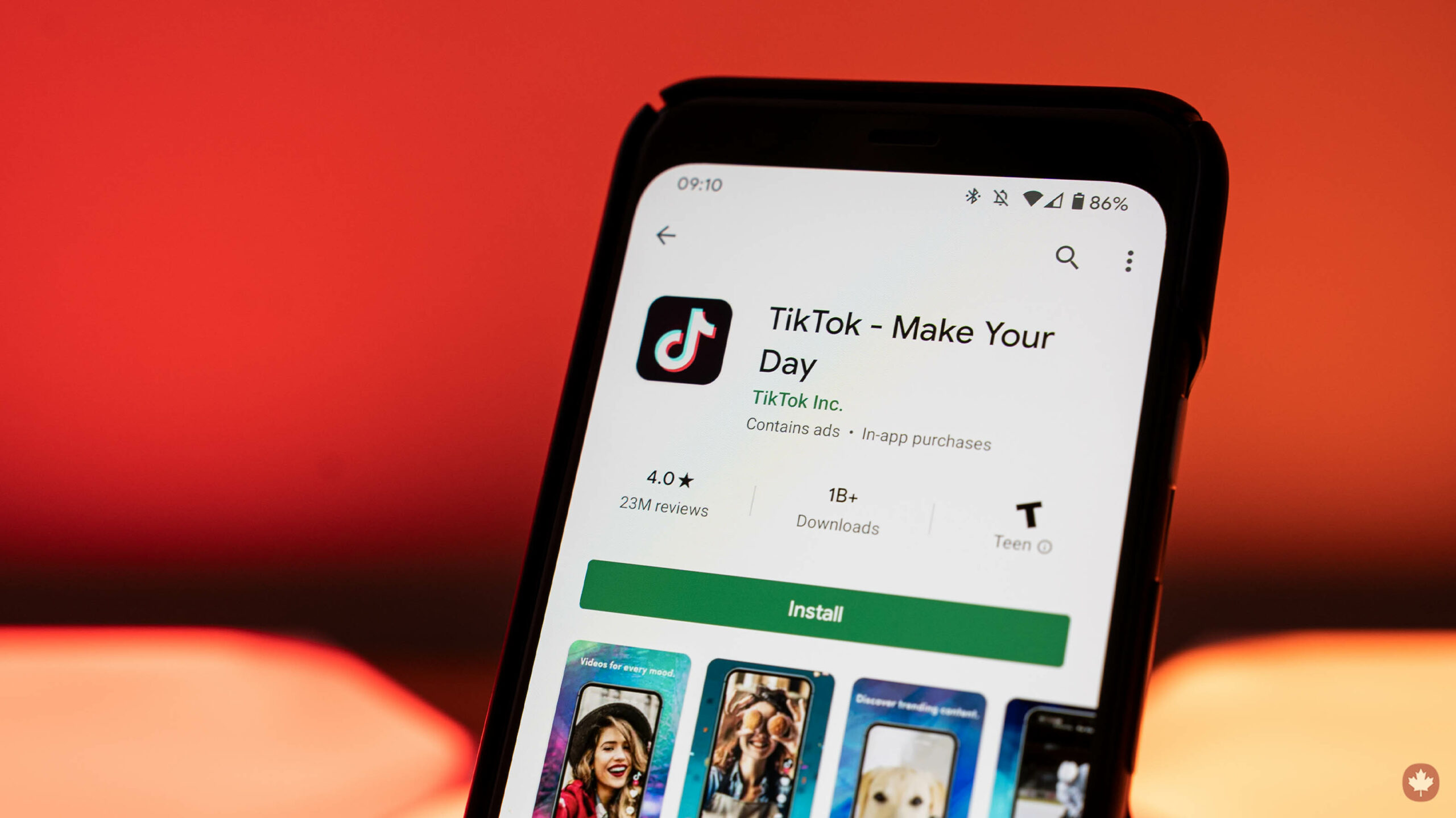 TikTok app on Google Play
