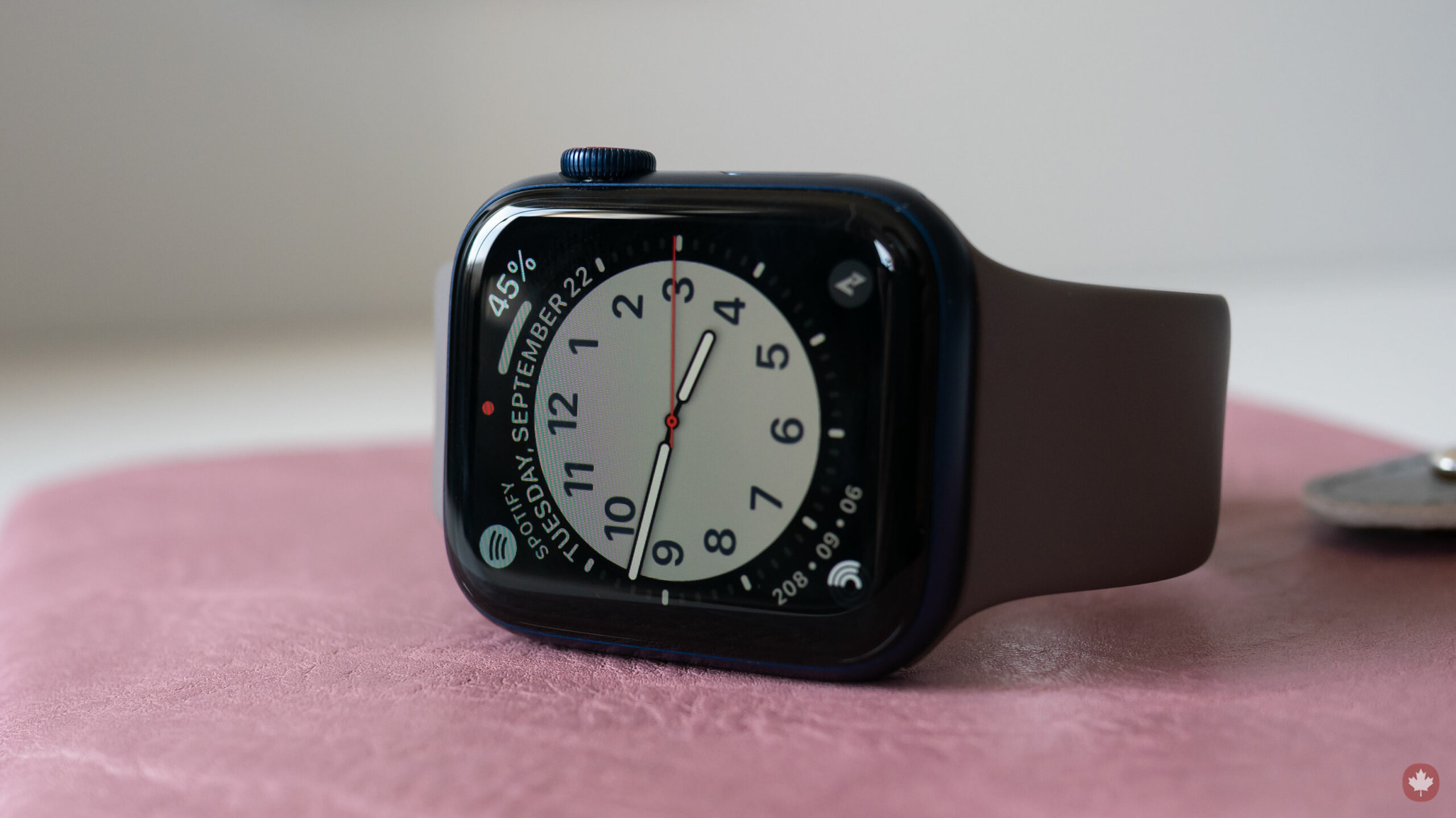 Apple Watch Series 6 on its side