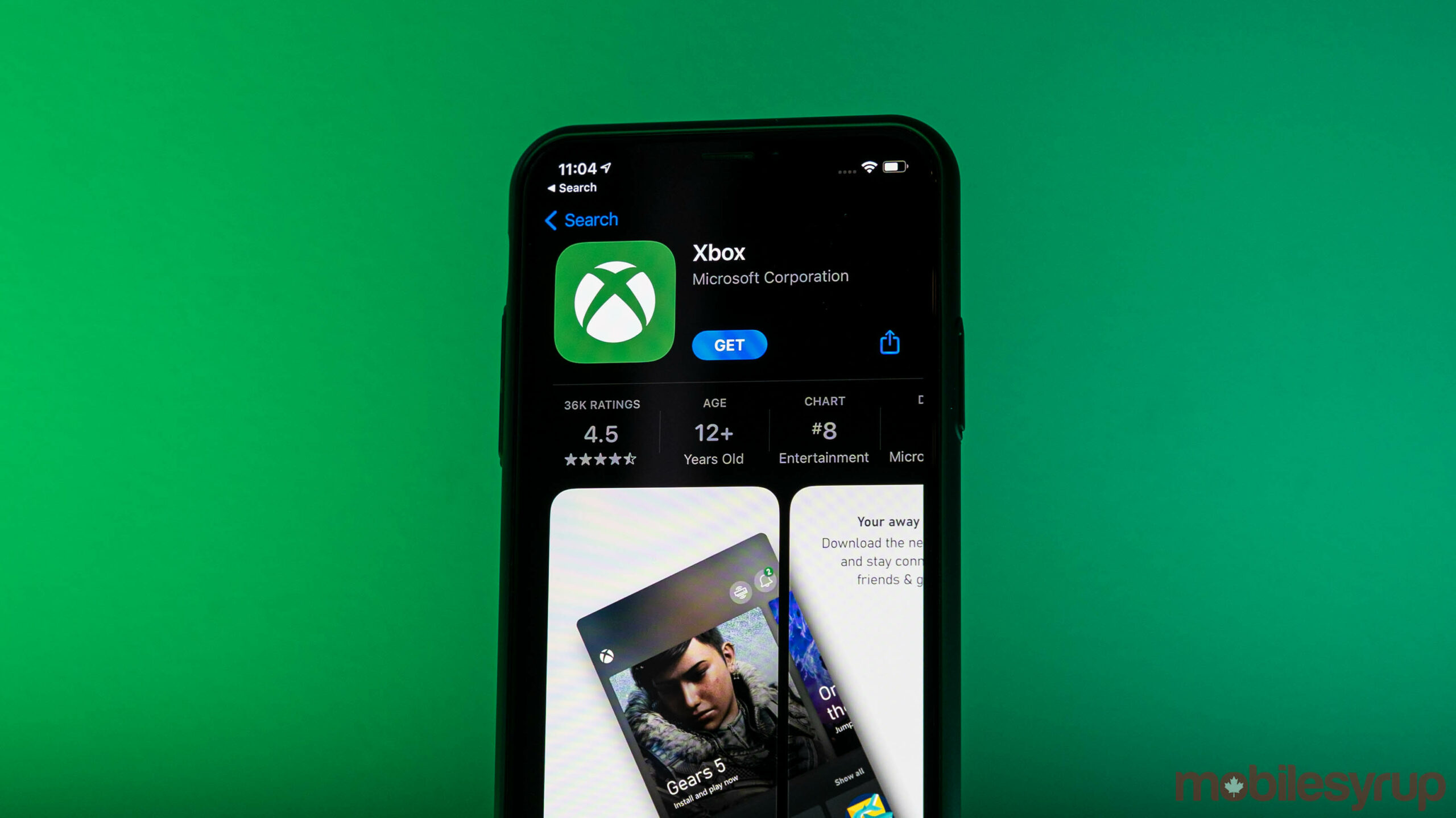 Xbox app on iOS