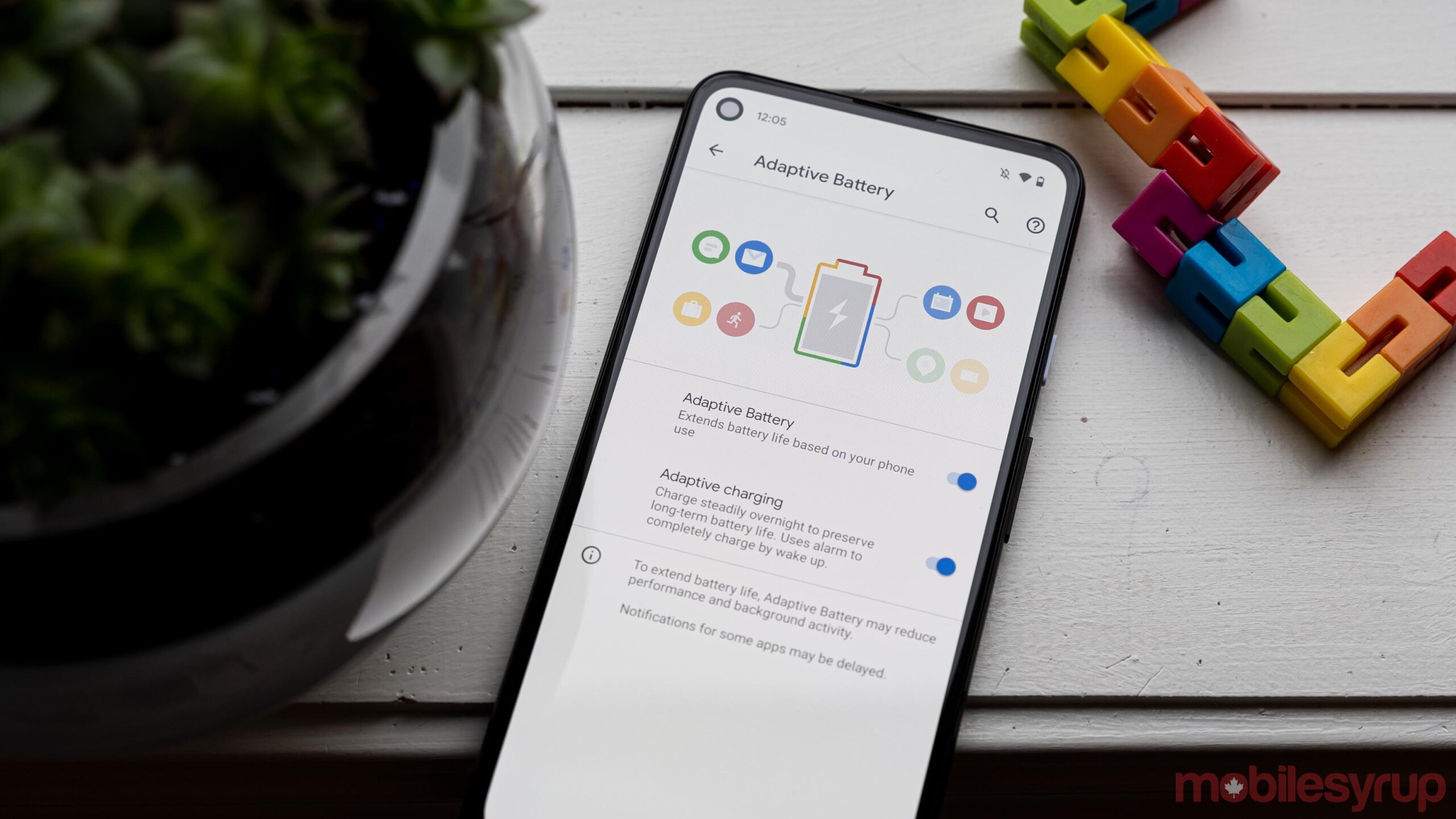Google Pixel 4a 5G Adaptive Charging setting